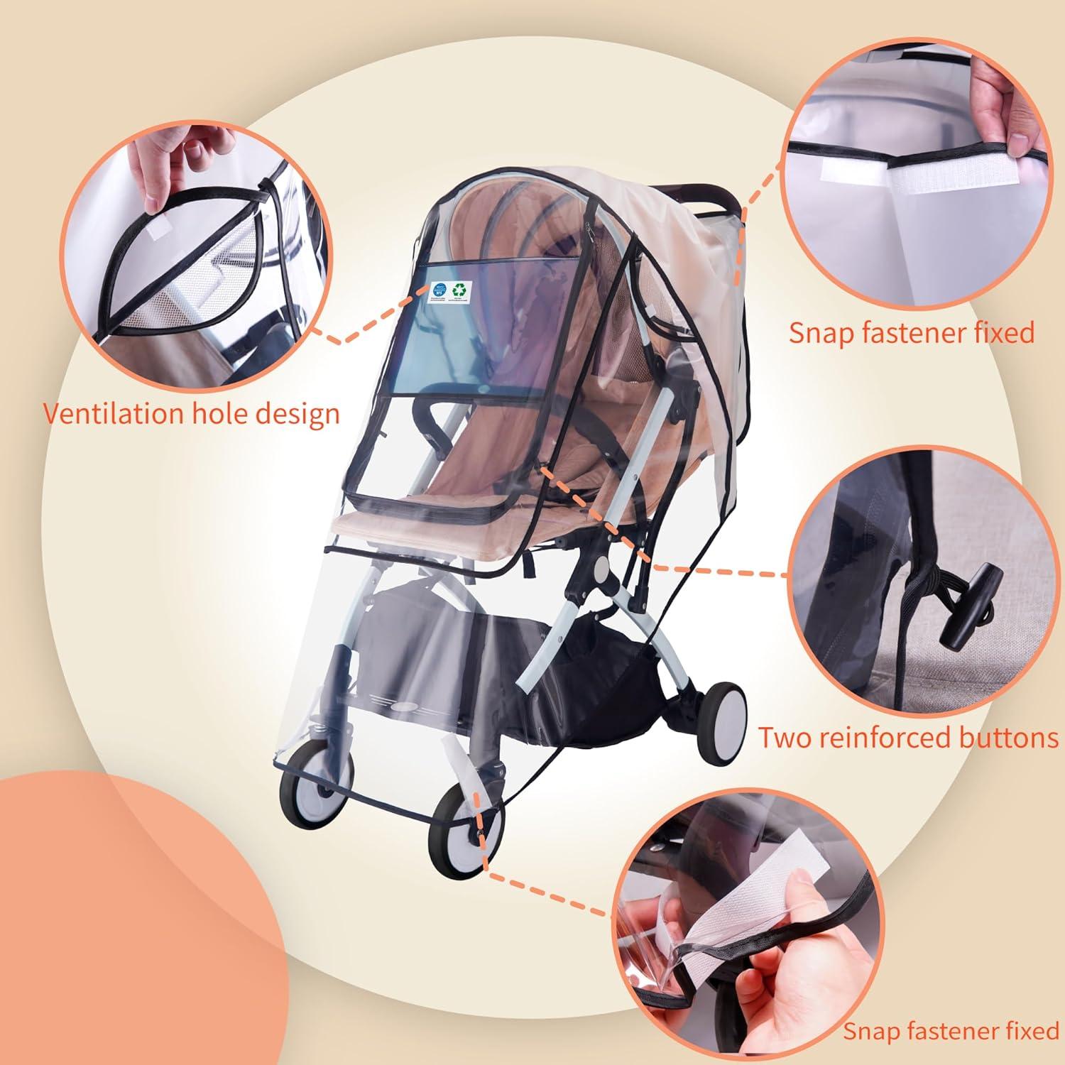 Cubierta de Lluvia Universal Bemece para Cochecito Bebé - Impermeable