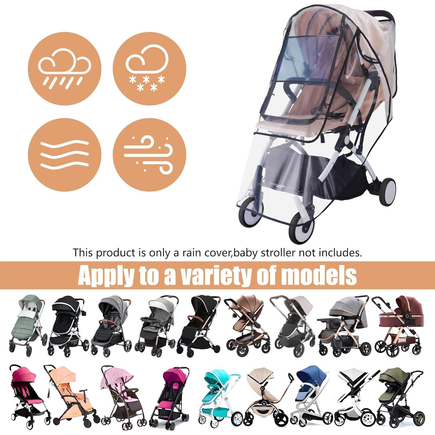 Cubierta de Lluvia Universal Bemece para Cochecito Bebé - Impermeable