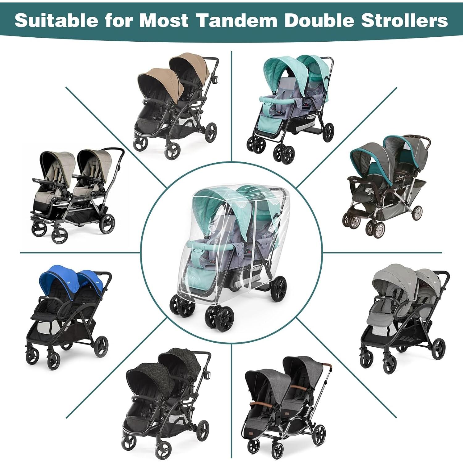 Cubierta para Cochecito Doble PAHTTO Impermeable 39x28cm