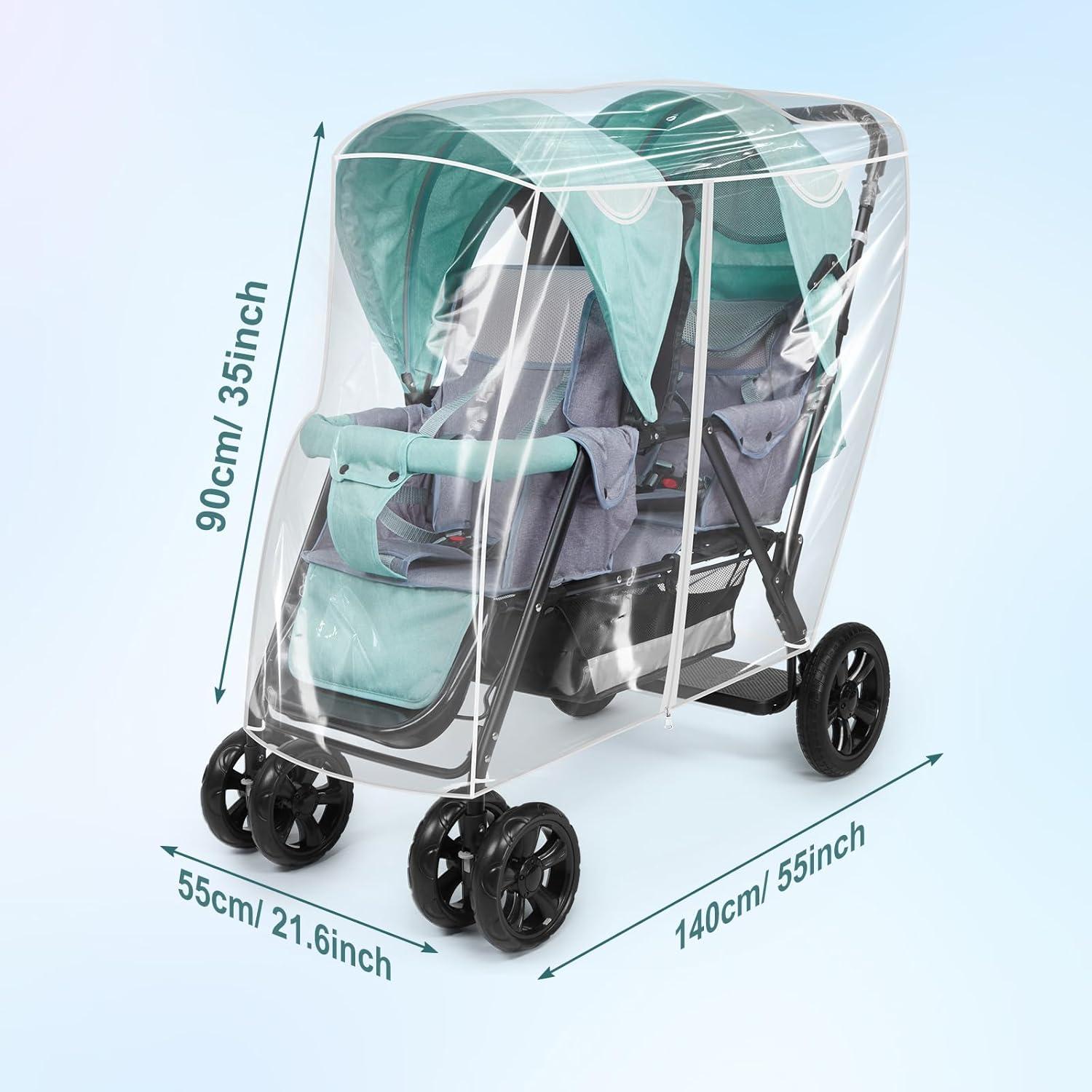 Cubierta para Cochecito Doble PAHTTO Impermeable 39x28cm