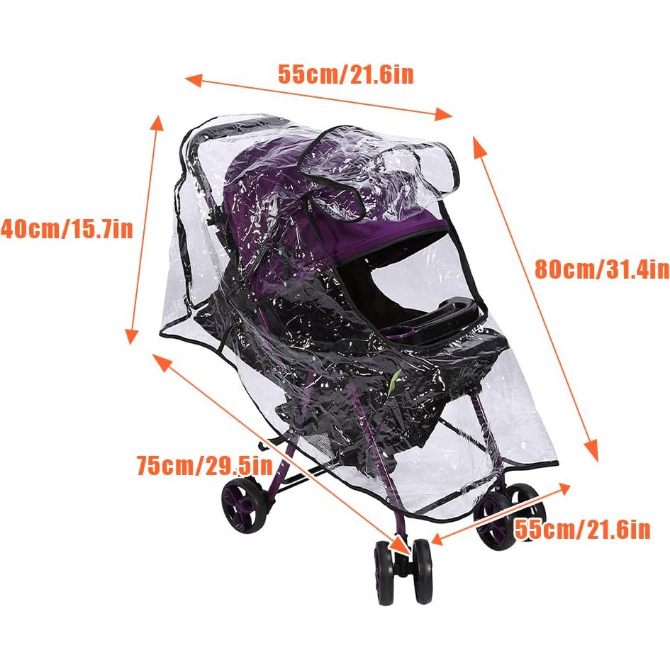 Cubierta de Lluvia Universal para Cochecito PVC Transparente