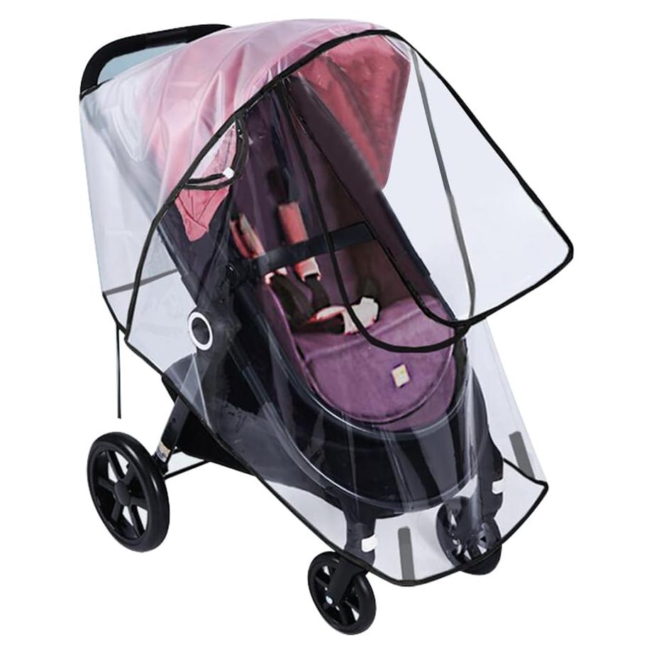 Cubierta de Lluvia Universal para Cochecito de Bebé - Transparente