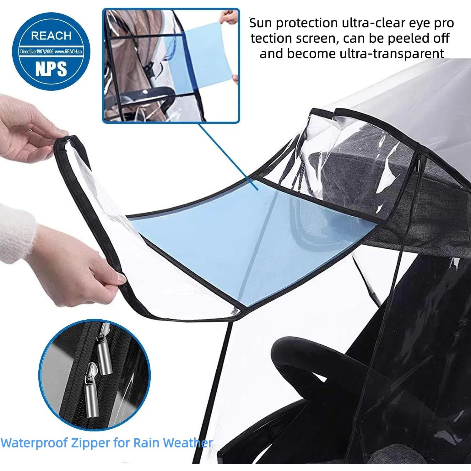 Cubierta de Lluvia Universal para Cochecito de Bebé EVA 56x99cm