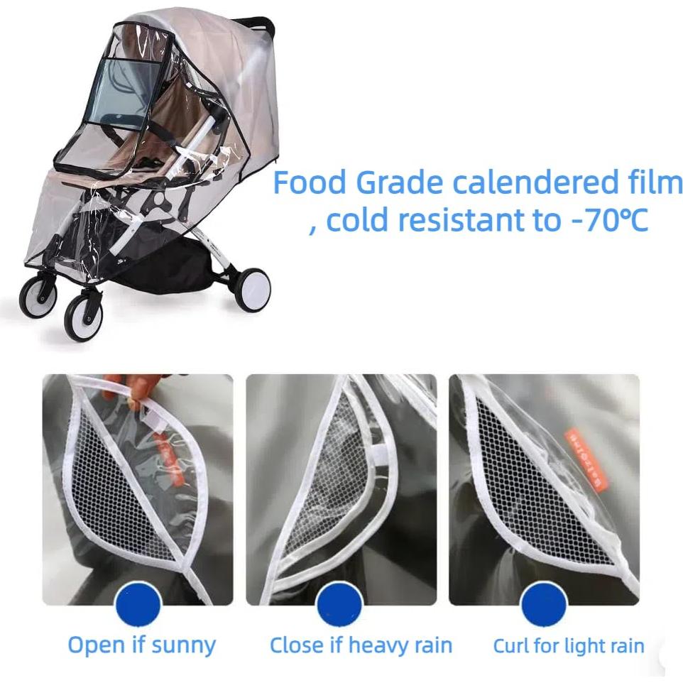 Cubierta de Lluvia Universal para Cochecito de Bebé EVA 56x99cm