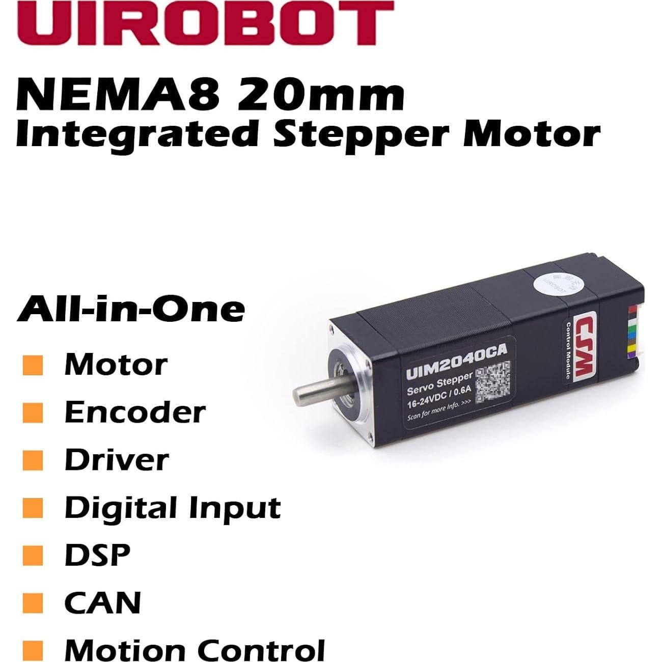 Motor Paso a Paso NEMA 8 UIROBOT con Encoder Absoluto 3000RPM