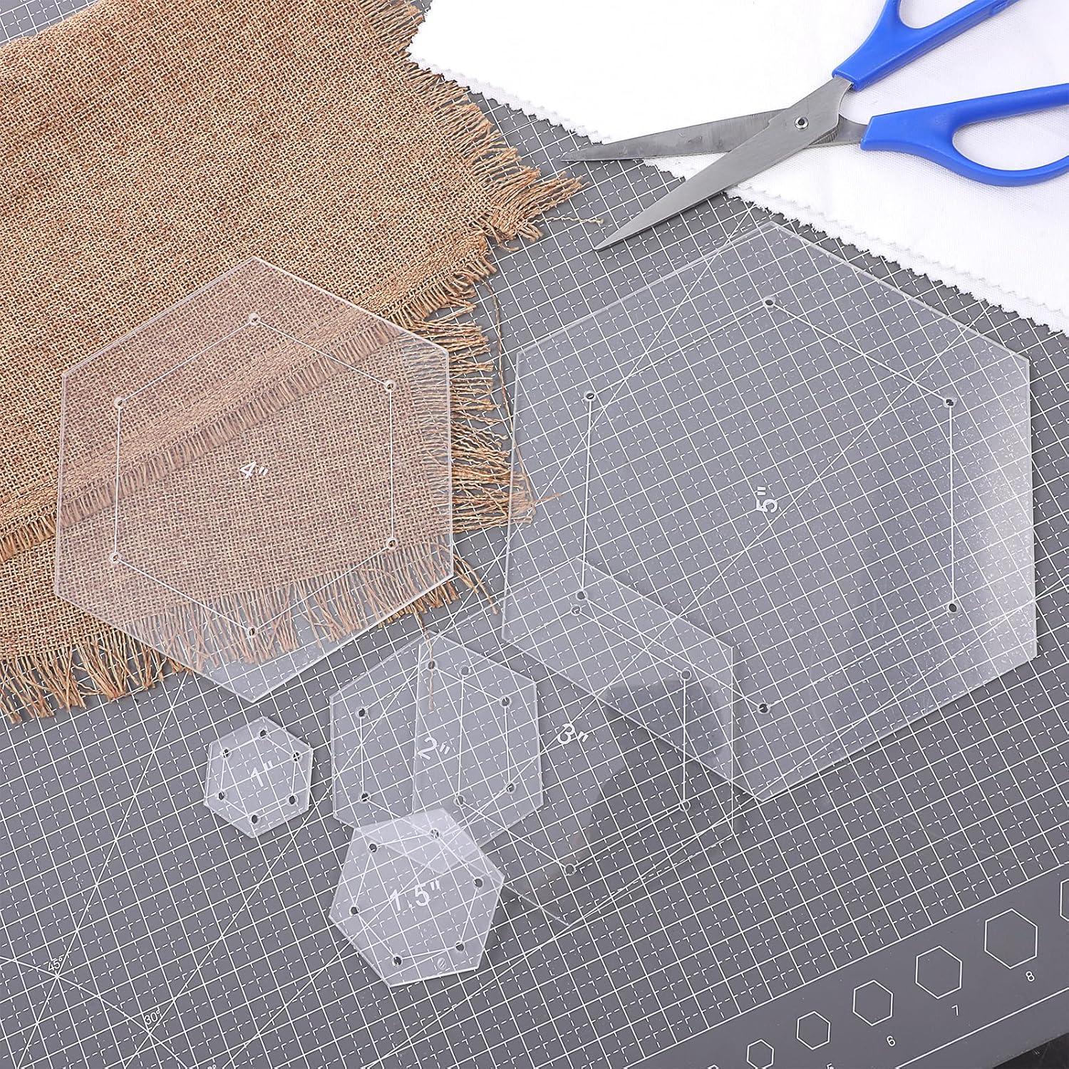 Juego de Plantillas de Acolchado Hexagonales Cobee 6 Tamaños