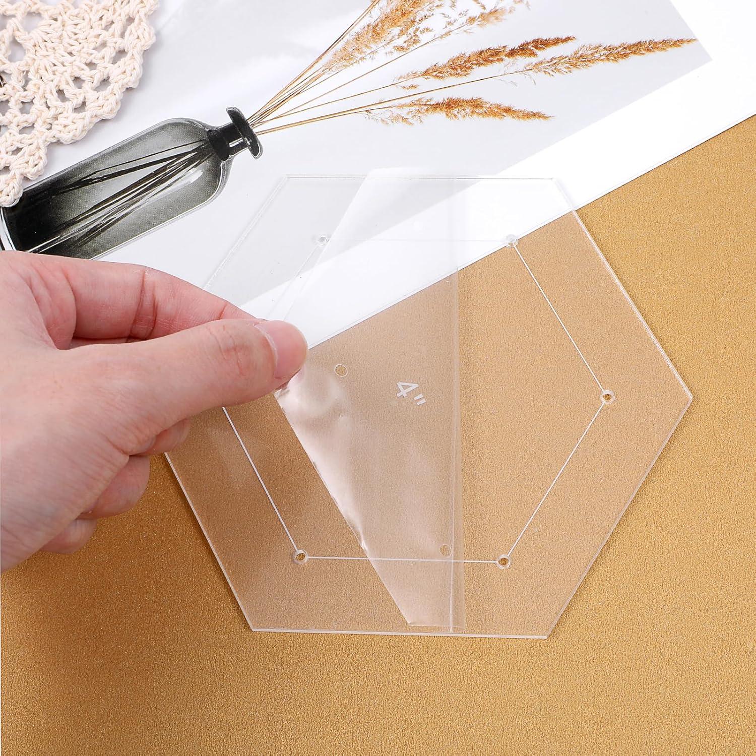 Juego de Plantillas de Acolchado Hexagonales Cobee 6 Tamaños