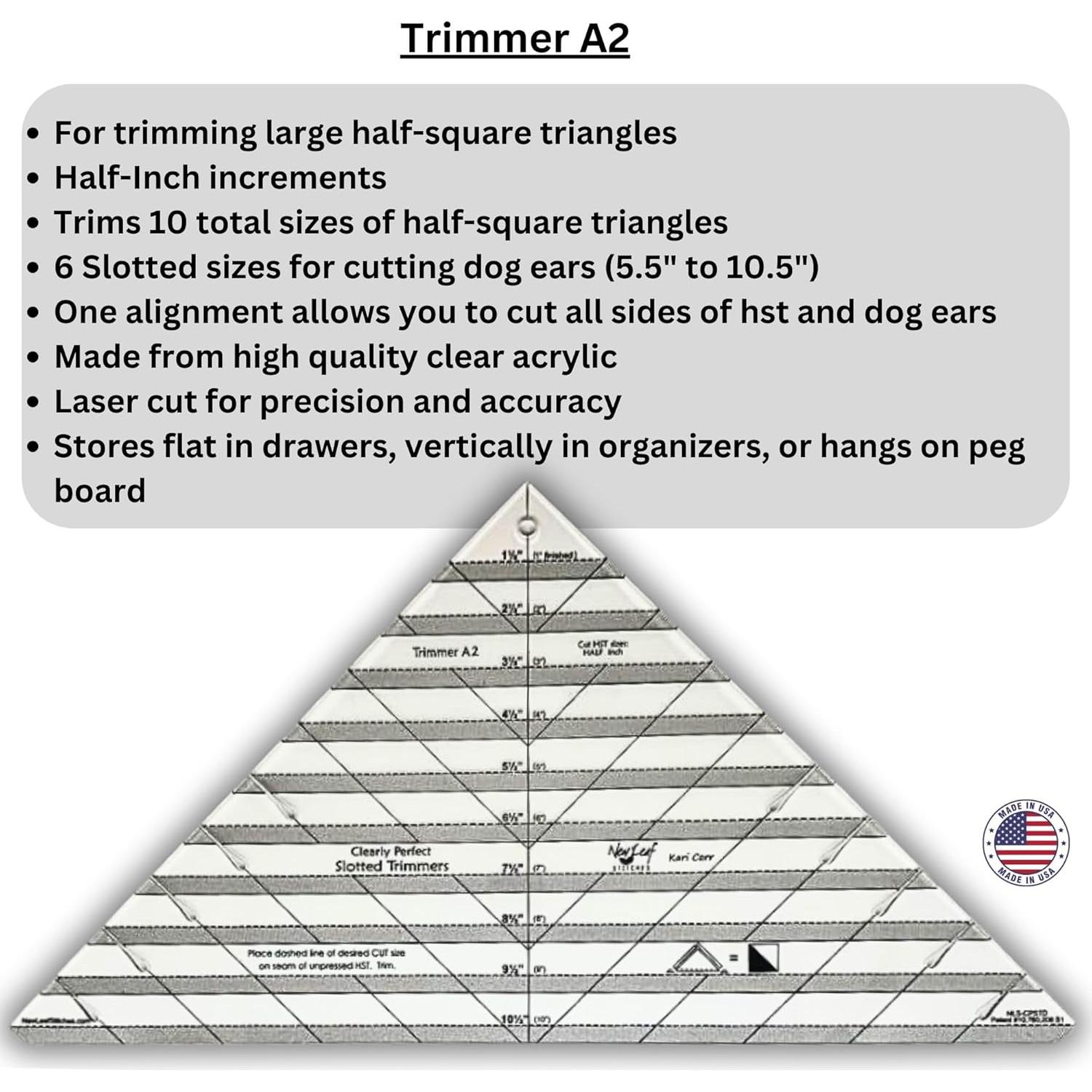 Plantilla de Cortador Ranurado Cleary A2 New Leaf Stitches - 6 Tamaños 5.5 a 10.5 Pulgadas