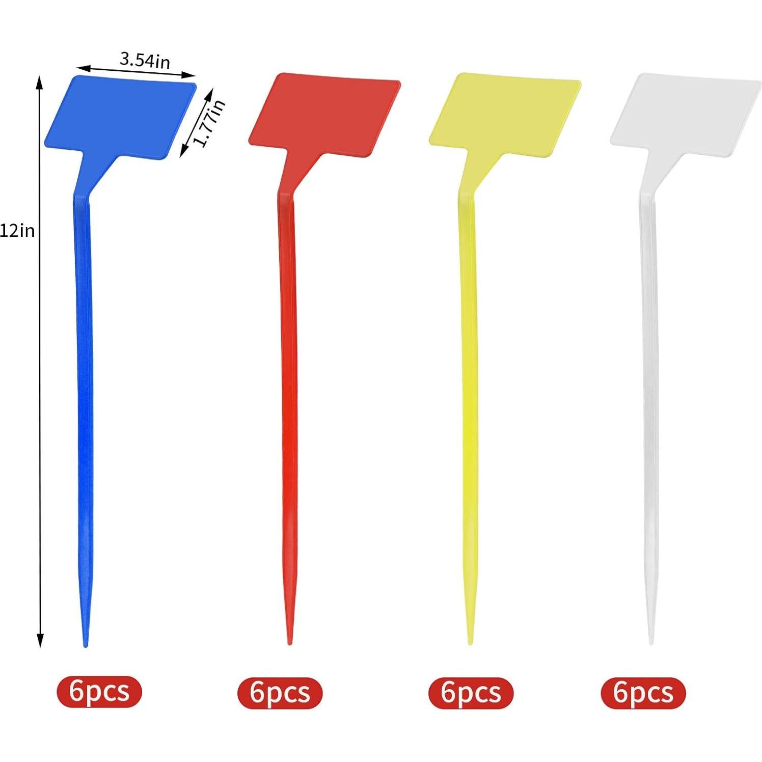 Etiquetas de Planta HOVEOX 24 Pcs T-Forma Reutilizables