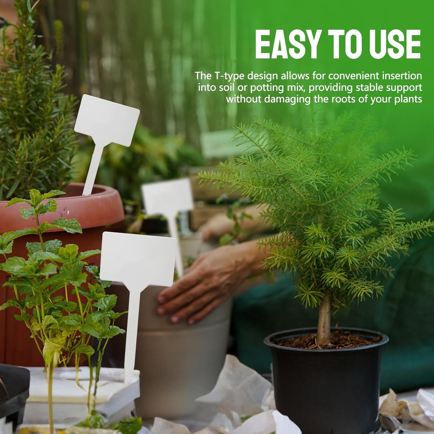 50 Etiquetas de Jardín QIKARA 13 cm Reutilizables Impermeables