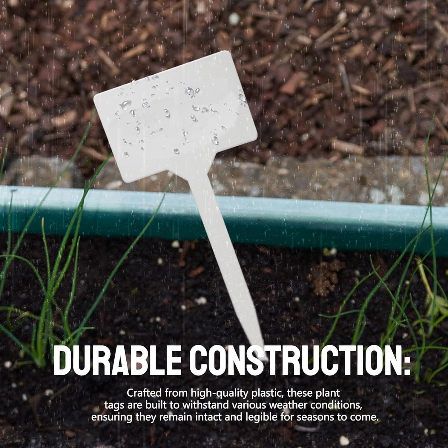 50 Etiquetas de Jardín QIKARA 13 cm Reutilizables Impermeables