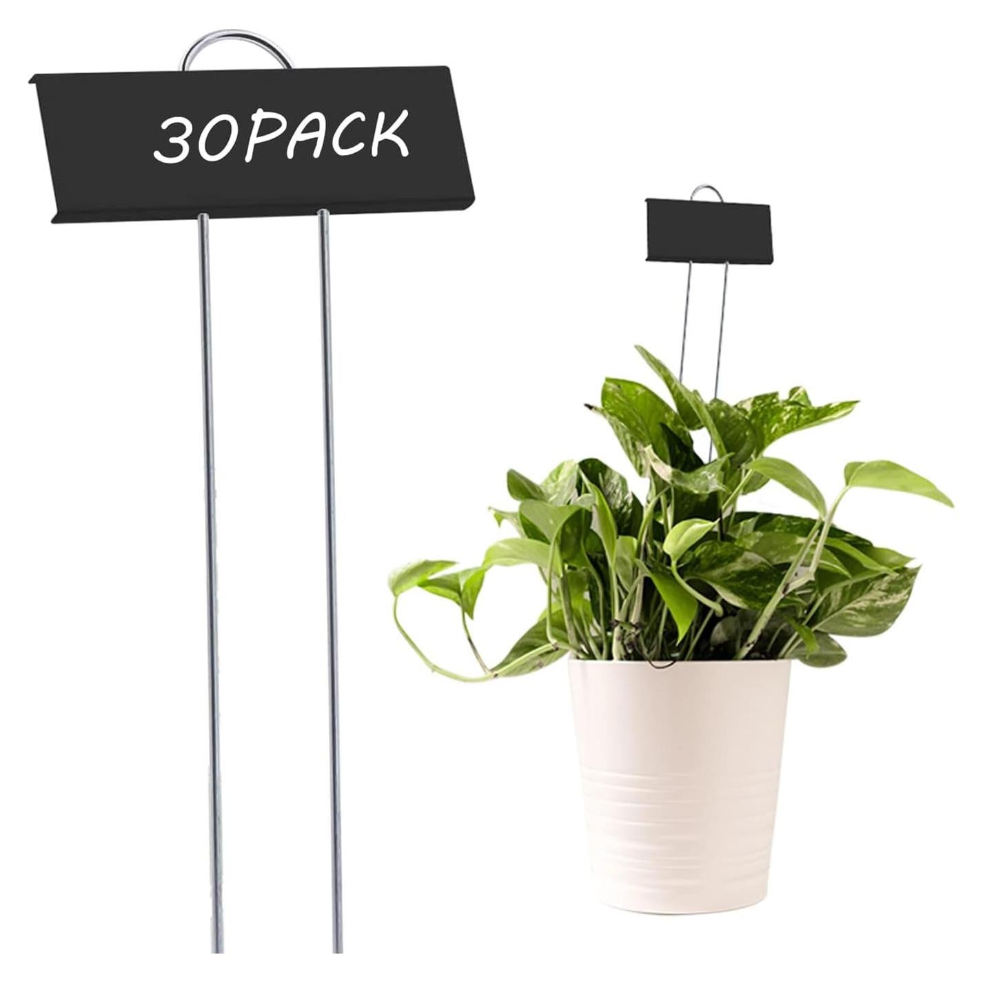30 Etiquetas de Plantas de Metal GHAMYEE 28cm Impermeables