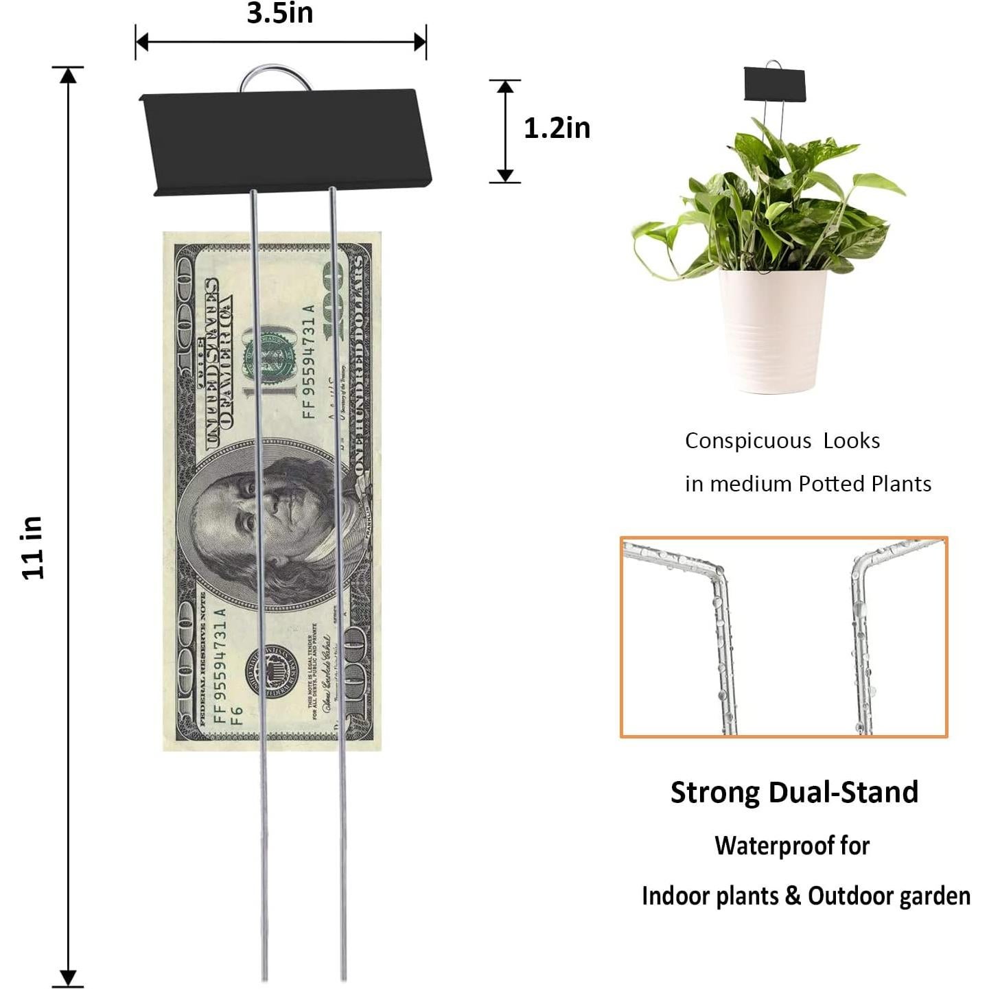 30 Etiquetas de Plantas de Metal GHAMYEE 28cm Impermeables