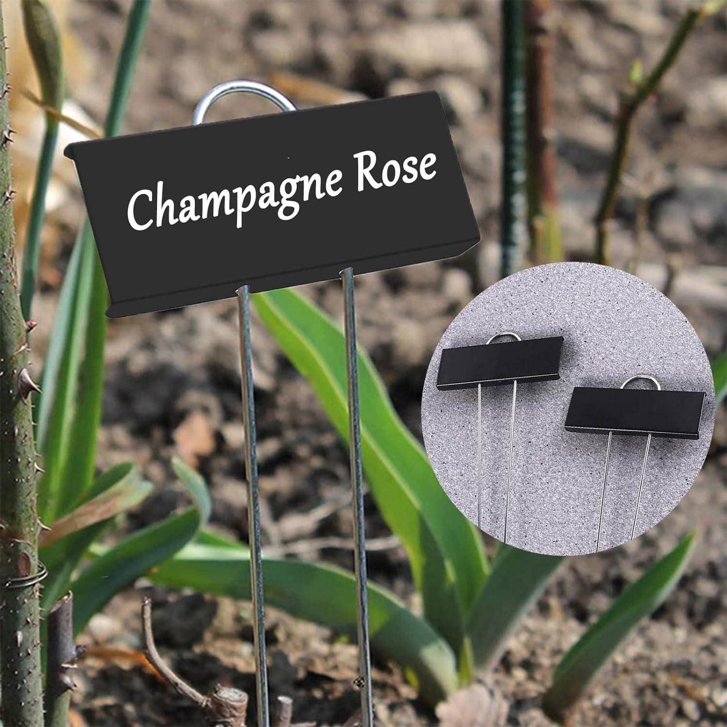 30 Etiquetas de Plantas de Metal GHAMYEE 28cm Impermeables