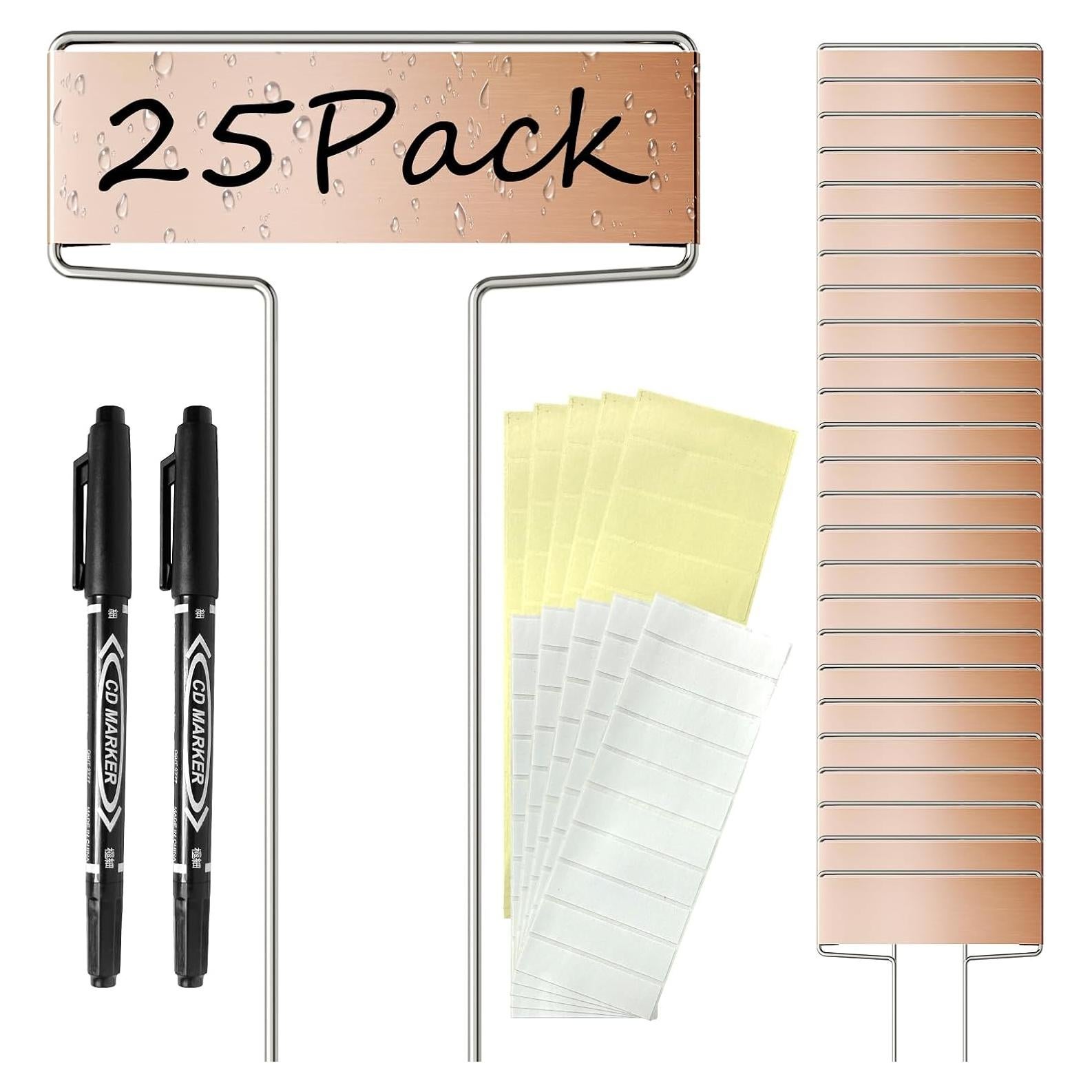 25 Etiquetas de Metal Cobre Cureder 25.4 cm Jardín