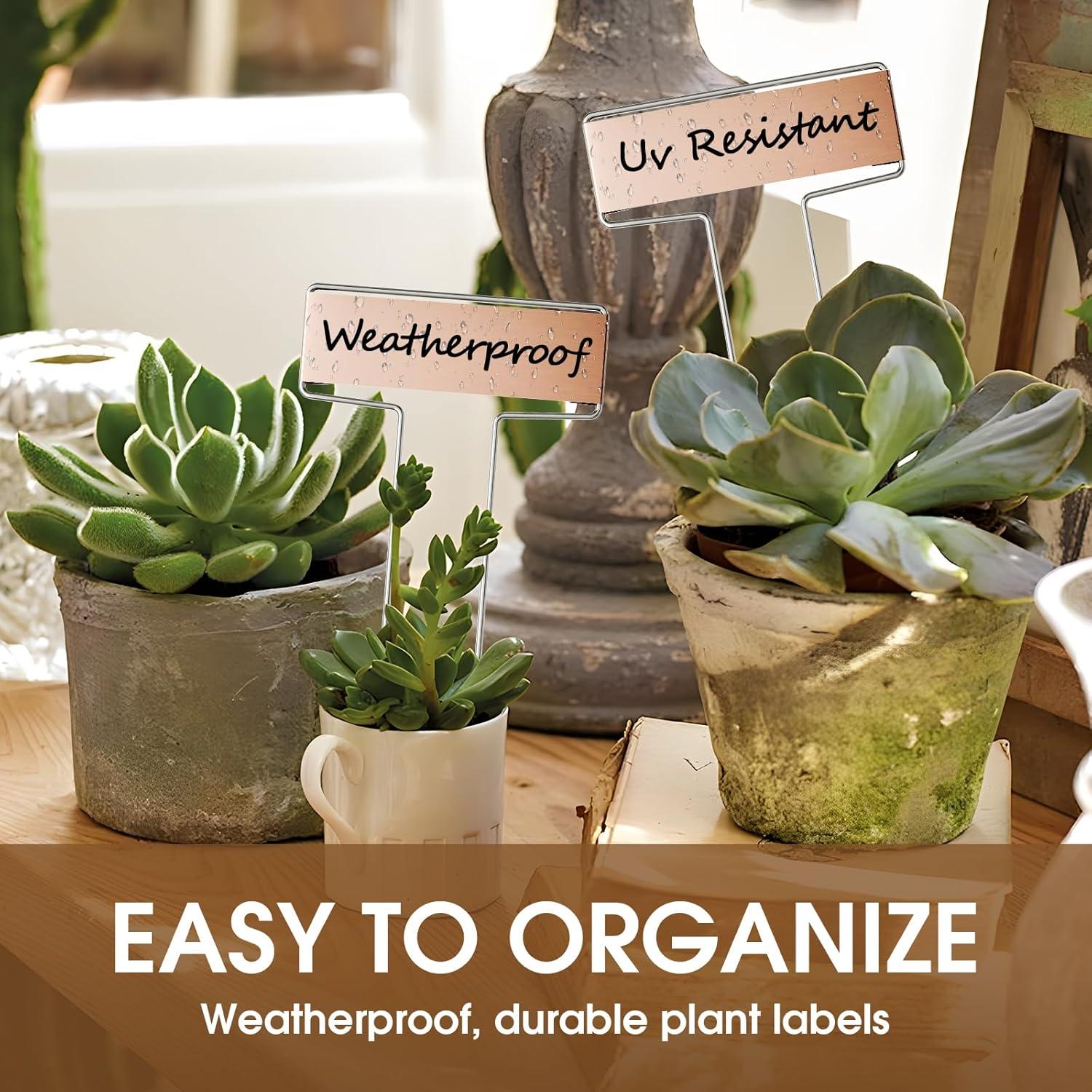 25 Etiquetas de Metal Cobre Cureder 25.4 cm Jardín