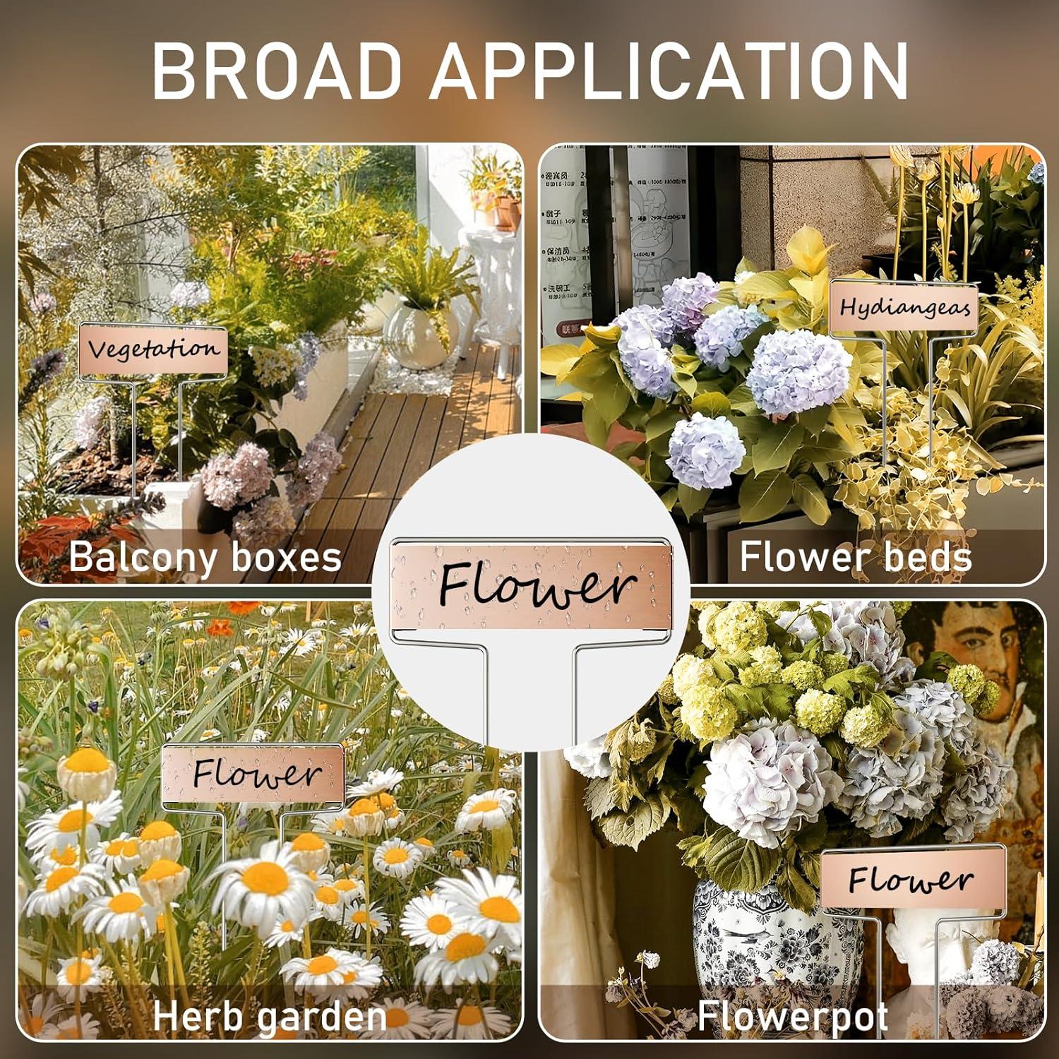 25 Etiquetas de Metal Cobre Cureder 25.4 cm Jardín