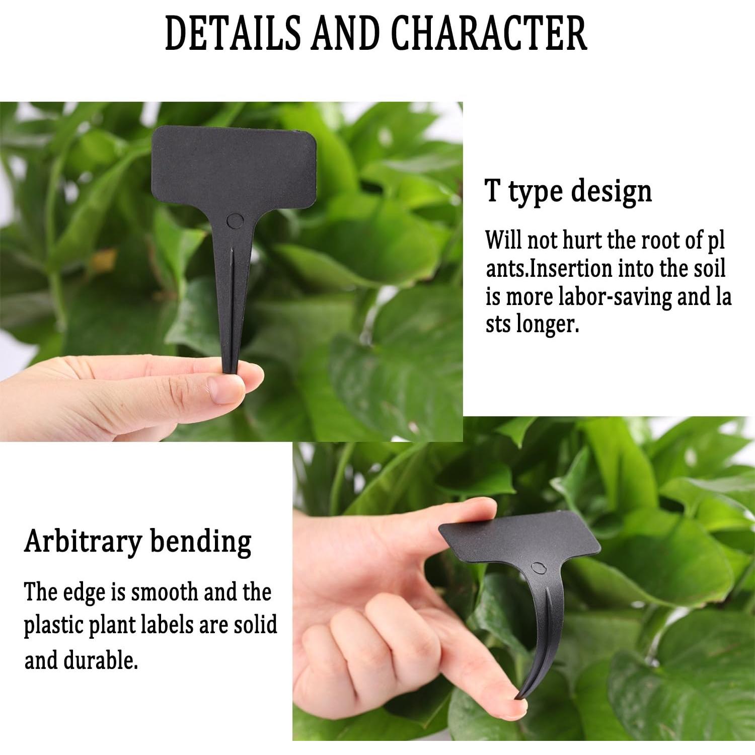 Etiquetas de Jardín Whaline 100 Pcs Tipo T Reutilizables 6x10 cm