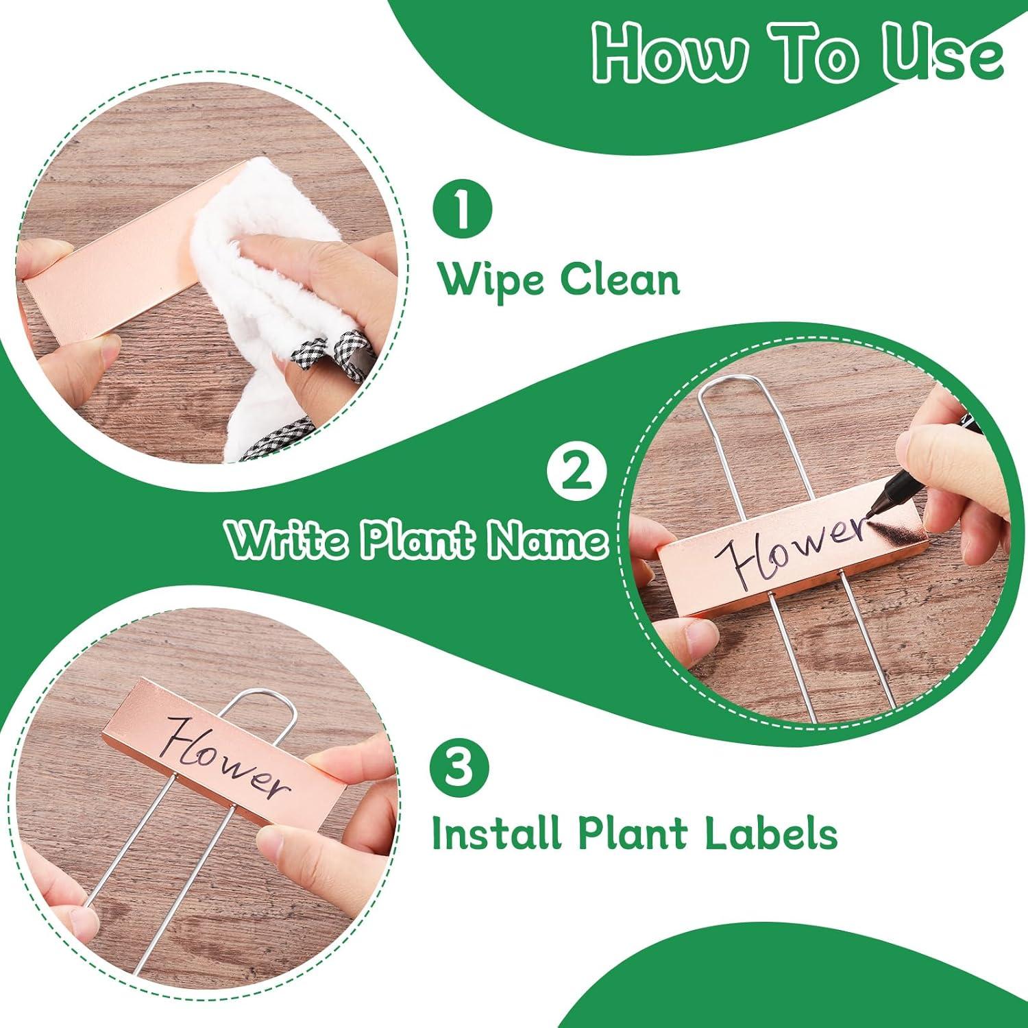 Etiquetas de Jardín WSICSE 50 Piezas Metal Impermeables 26.92 cm