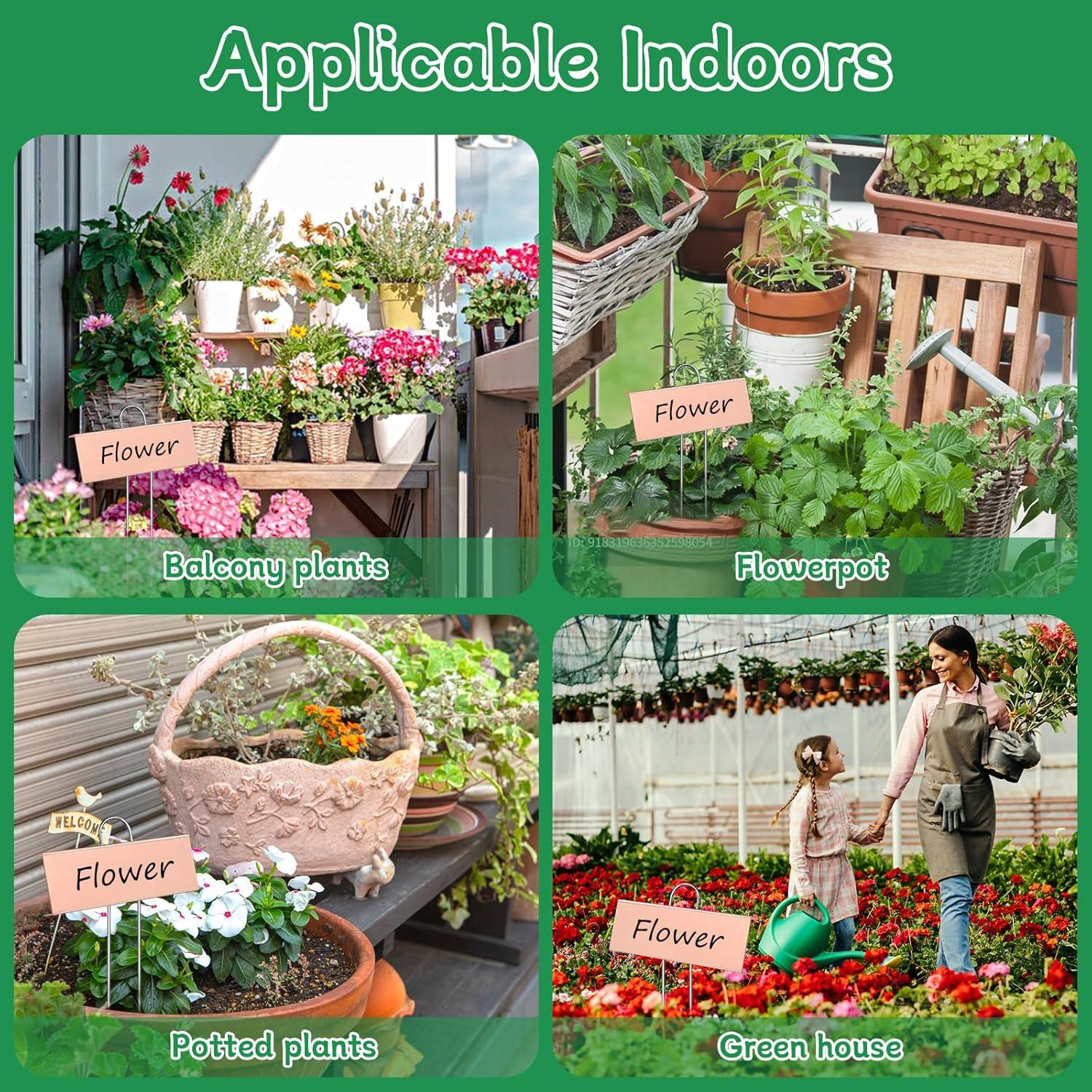 Etiquetas de Jardín WSICSE 50 Piezas Metal Impermeables 26.92 cm