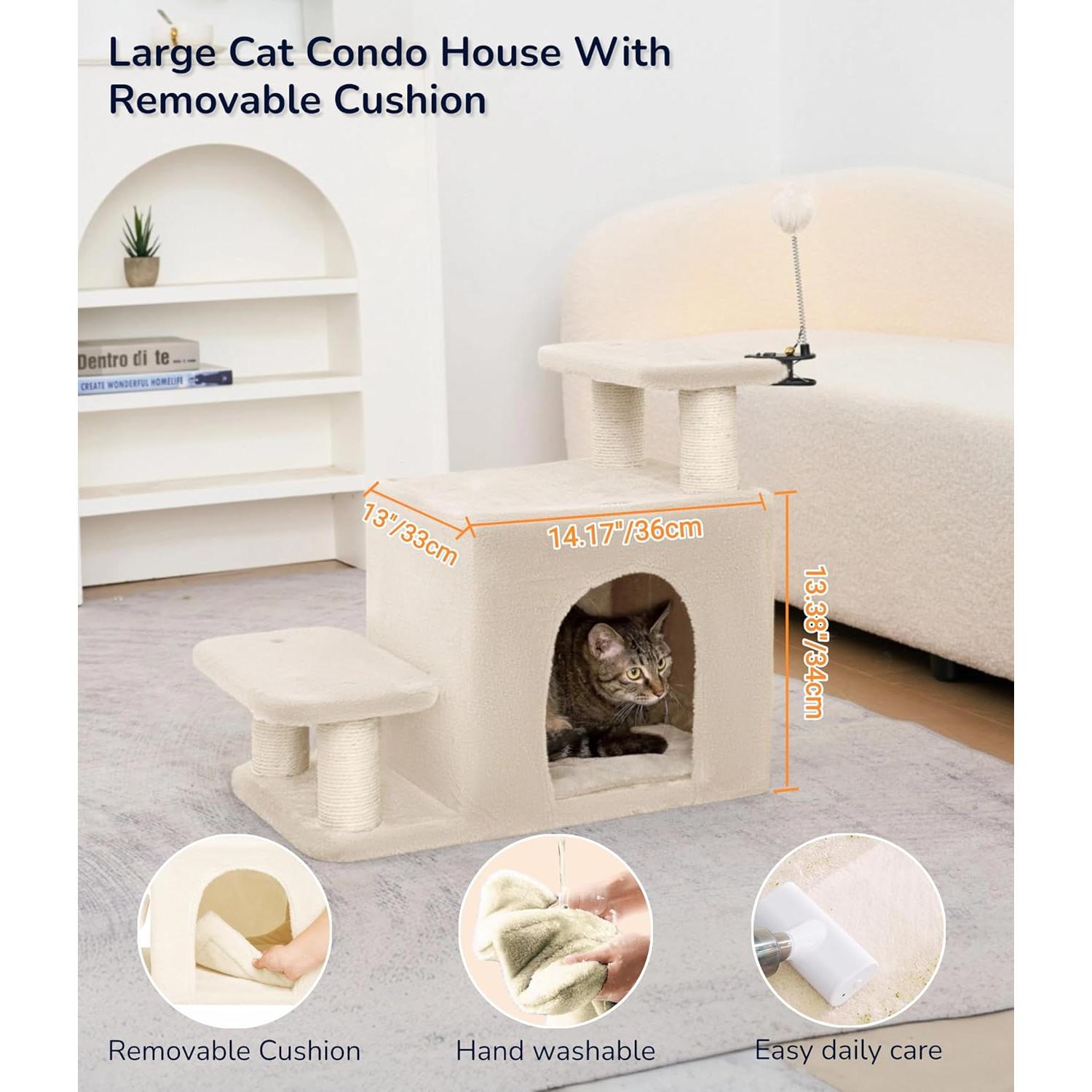 Escalera para Mascotas Happi N Pets 3 en 1 Beige 33x64cm