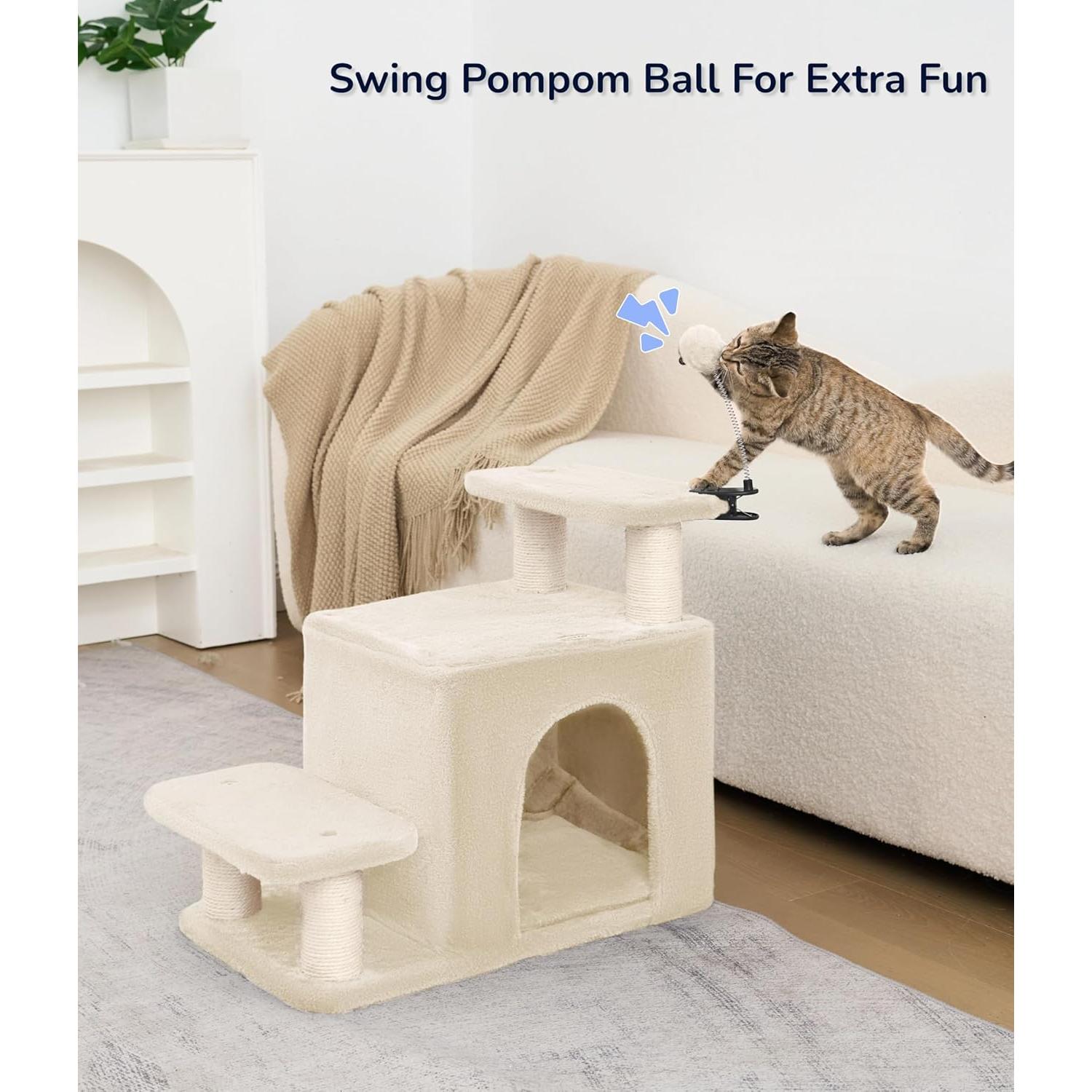 Escalera para Mascotas Happi N Pets 3 en 1 Beige 33x64cm