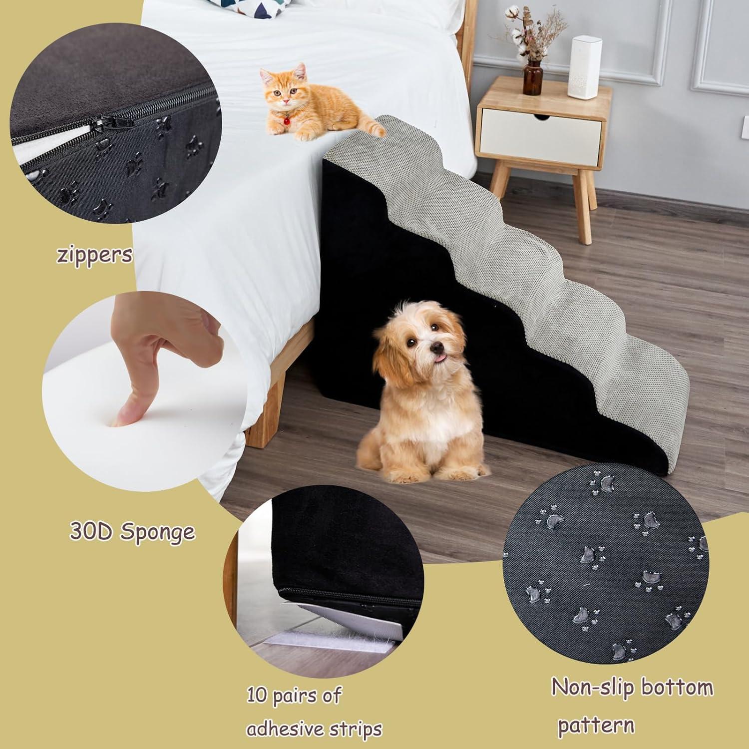 Escaleras para Perros LitaiL 5 Pasos 61 cm Antideslizante