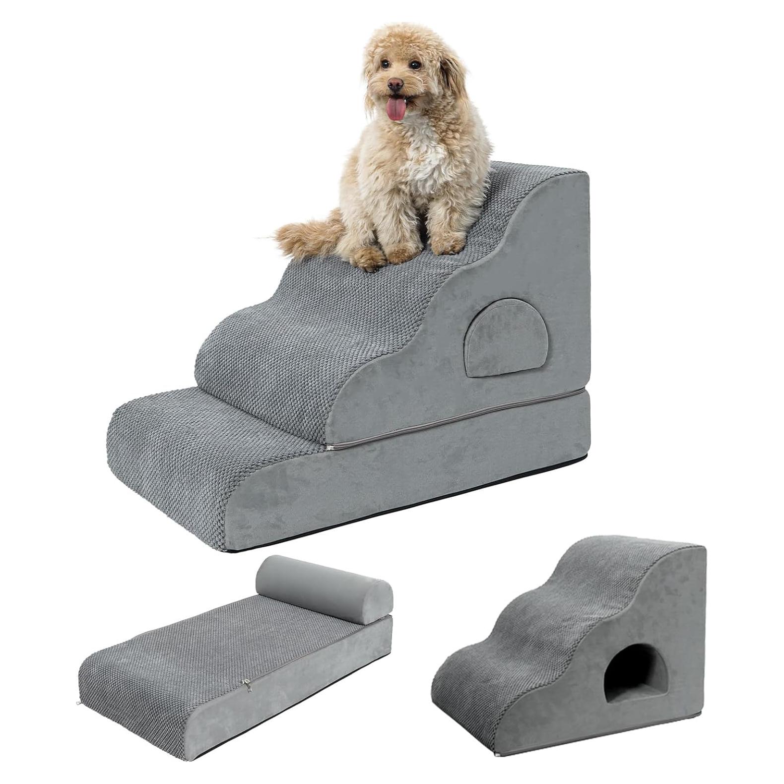 Escaleras para Perros YUSING 4 Pasos Curvadas 50 cm Altura