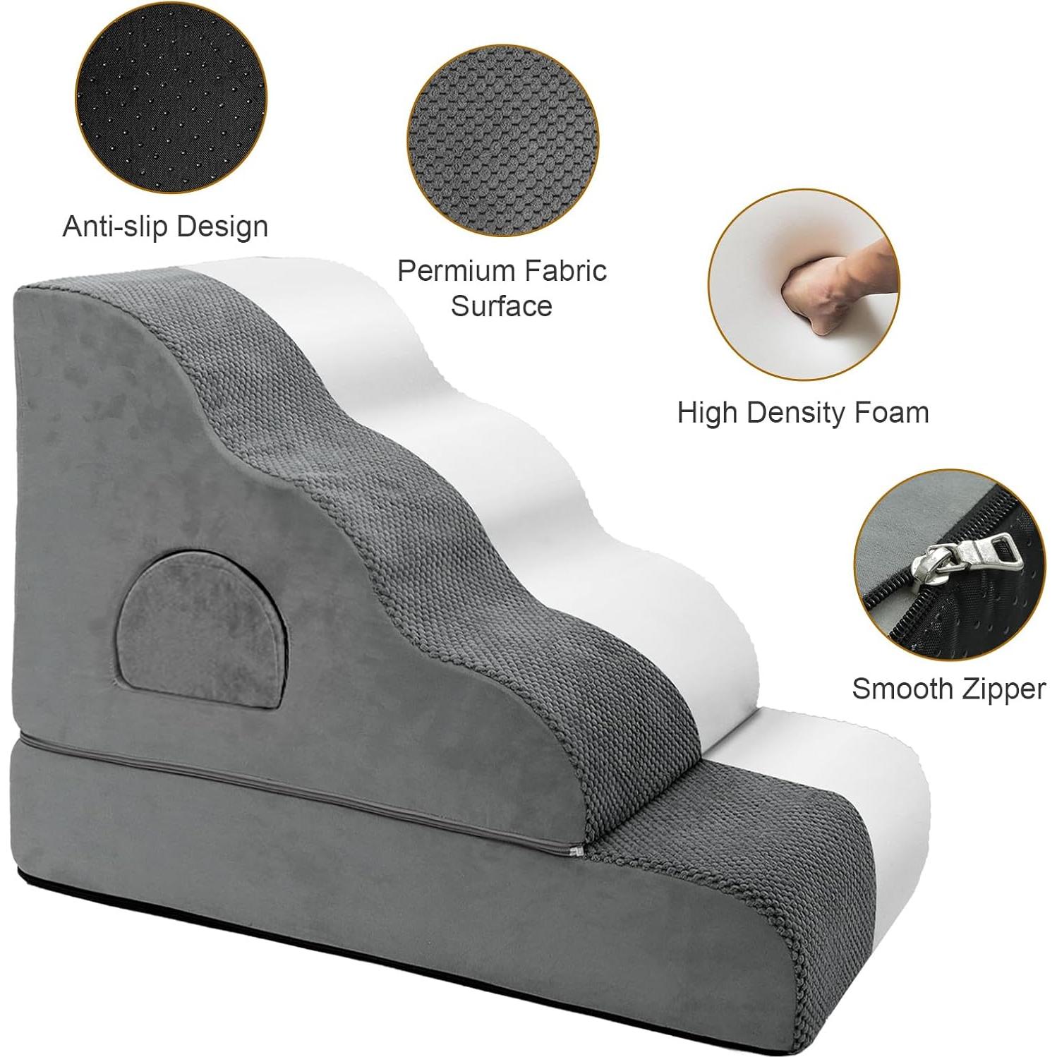 Escaleras para Perros YUSING 4 Pasos Curvadas 50 cm Altura