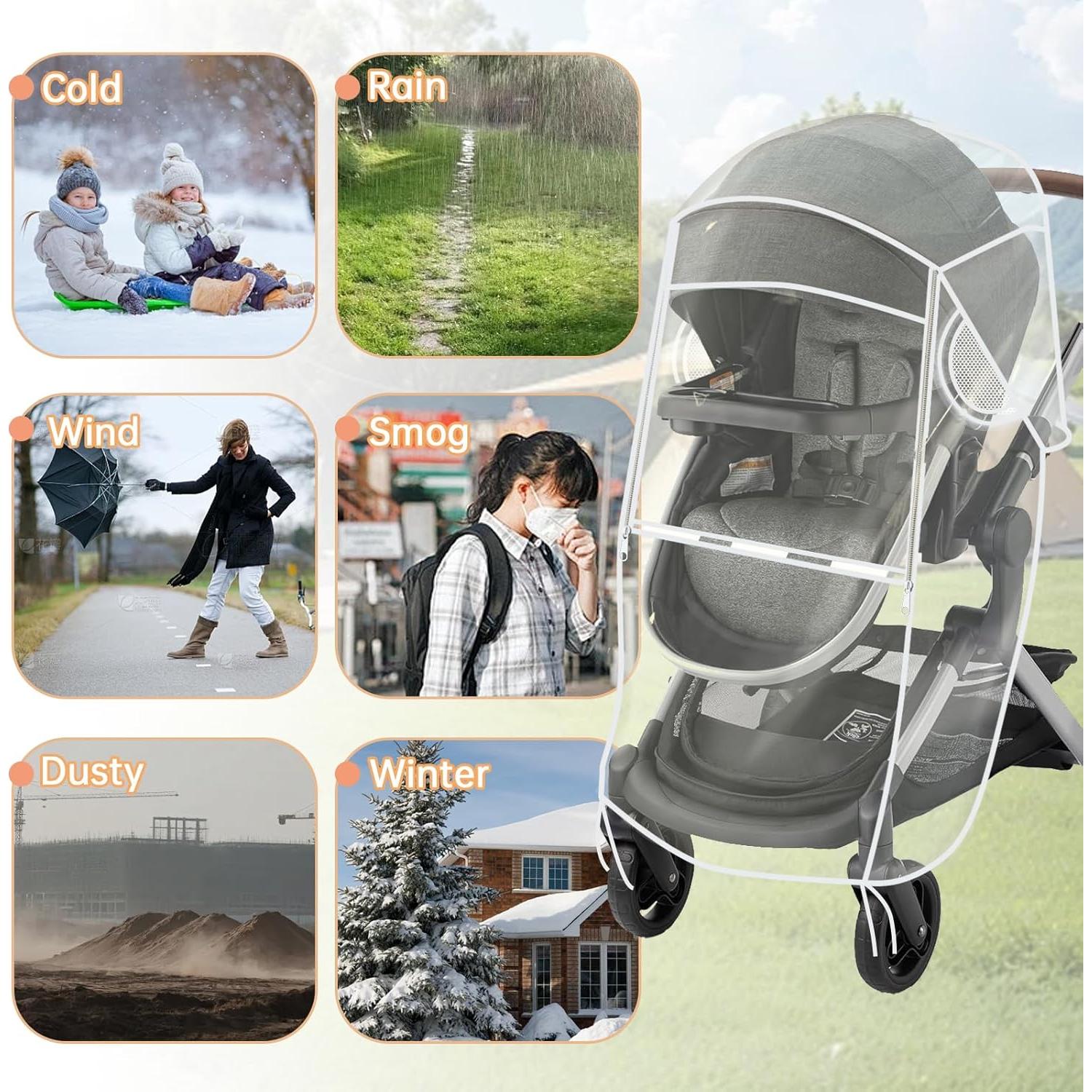 Cubierta de Lluvia Impermeable Graco para Cochecito - Protección Total