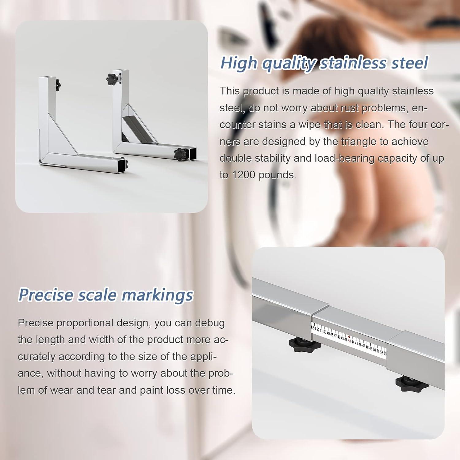 Base Móvil Chinchilla de Acero Inoxidable Ajustable 40.6-67.9 cm