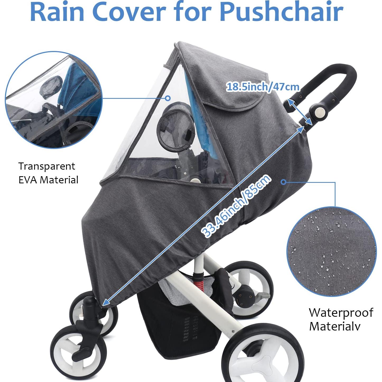 Cubierta de Lluvia Universal Miracle Baby para Cochecito Gris