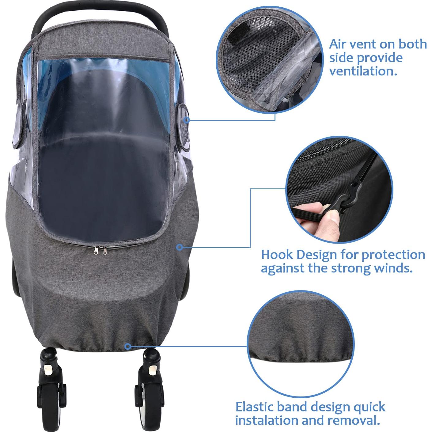 Cubierta de Lluvia Universal Miracle Baby para Cochecito Gris