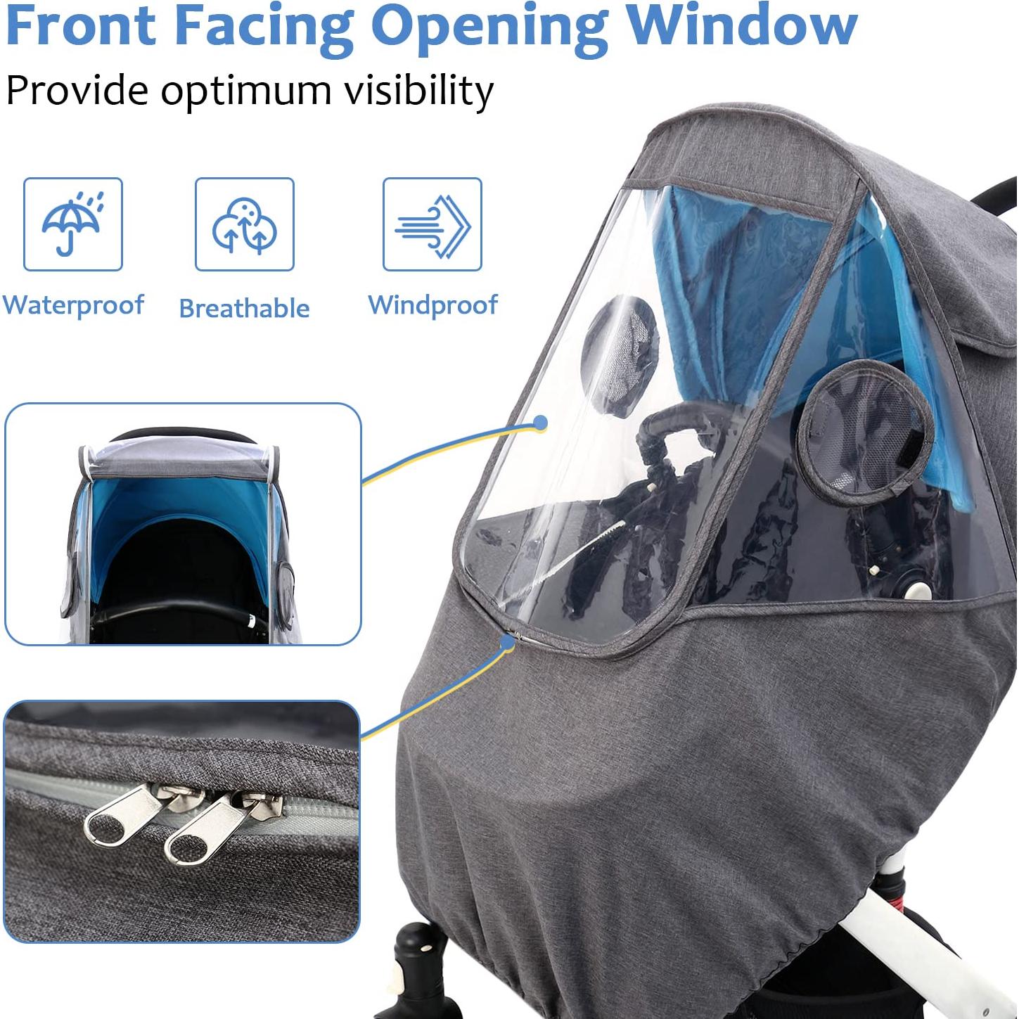 Cubierta de Lluvia Universal Miracle Baby para Cochecito Gris