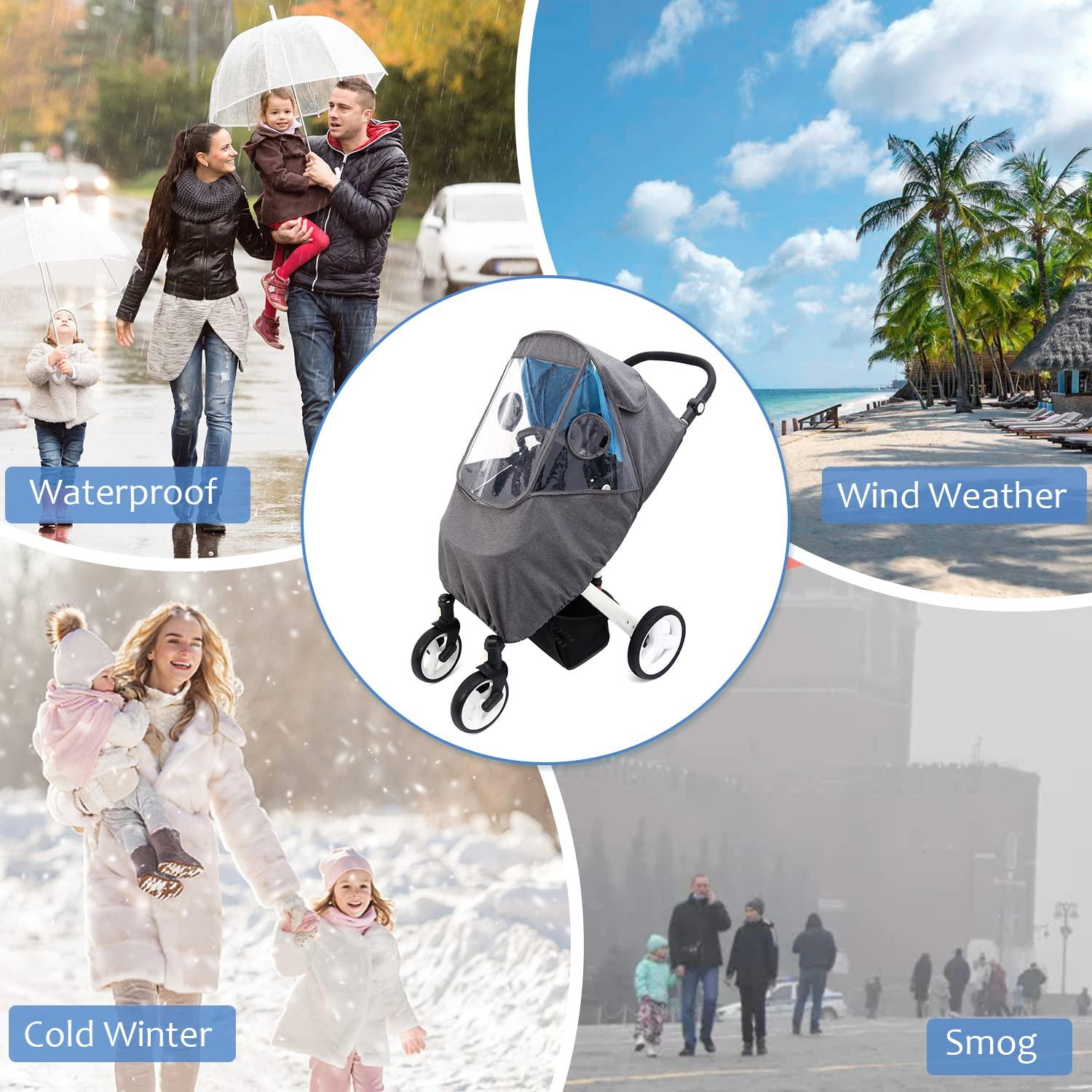 Cubierta de Lluvia Universal Miracle Baby para Cochecito Gris
