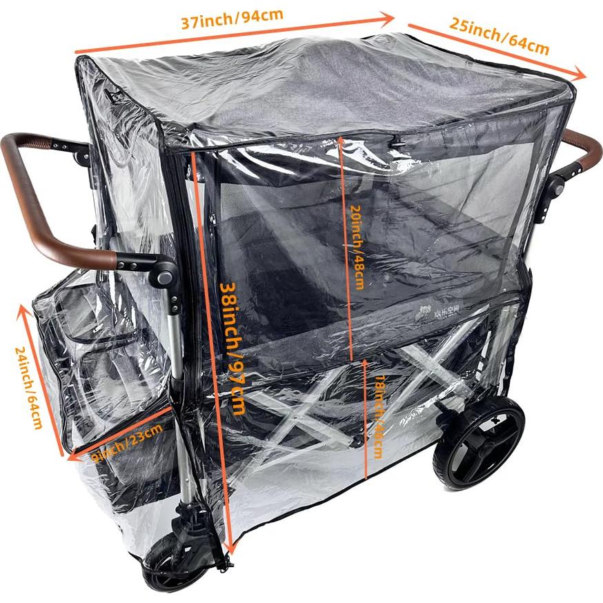 Cubierta de Lluvia Grande para Cochecito 2 en 1 con Ventana