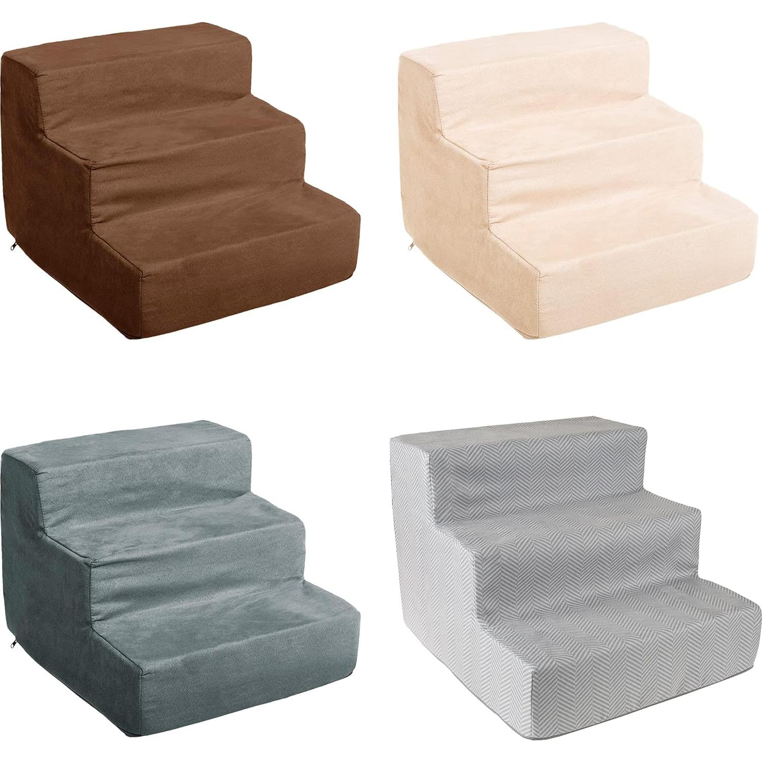 Escaleras para Mascotas 3 Pasos PETMAKER - Antideslizantes Gris