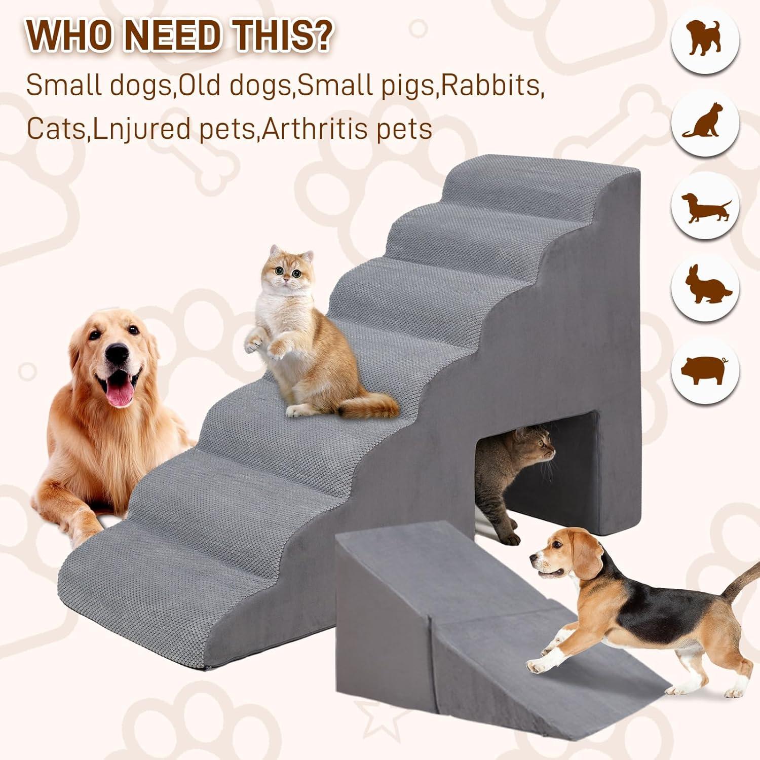 Escaleras para Perros LitaiL 7 Pasos Altura 76-91 cm