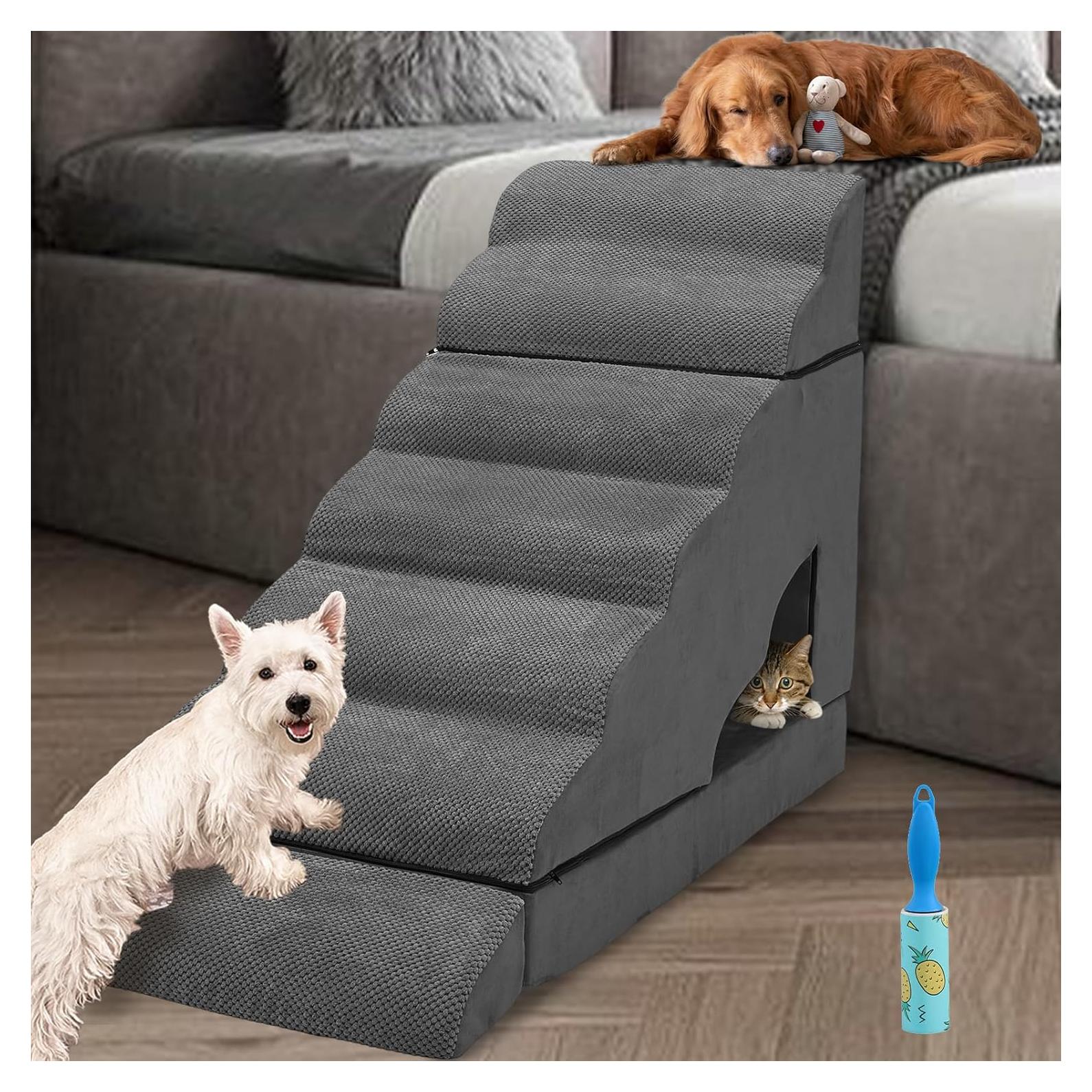 Escalera para Perros A.FATI 7 Niveles Antideslizante 81-91 cm