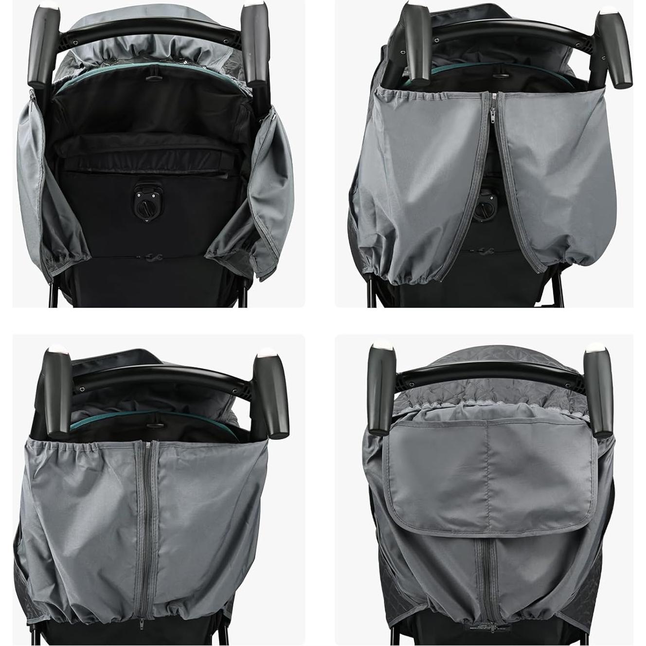 Cubierta de Lluvia para Cochecito Bebamour Gris Oscuro - Impermeable y UV