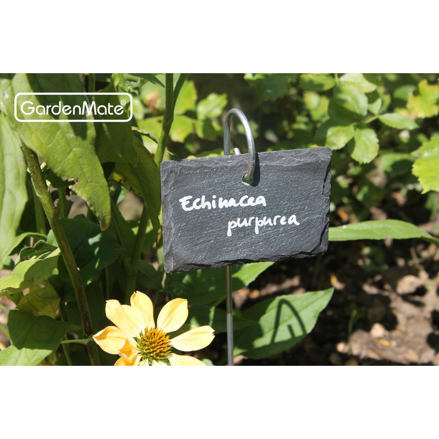 Juego de 5 Etiquetas de Pizarra GardenMate 10.16x6.99cm con Varilla