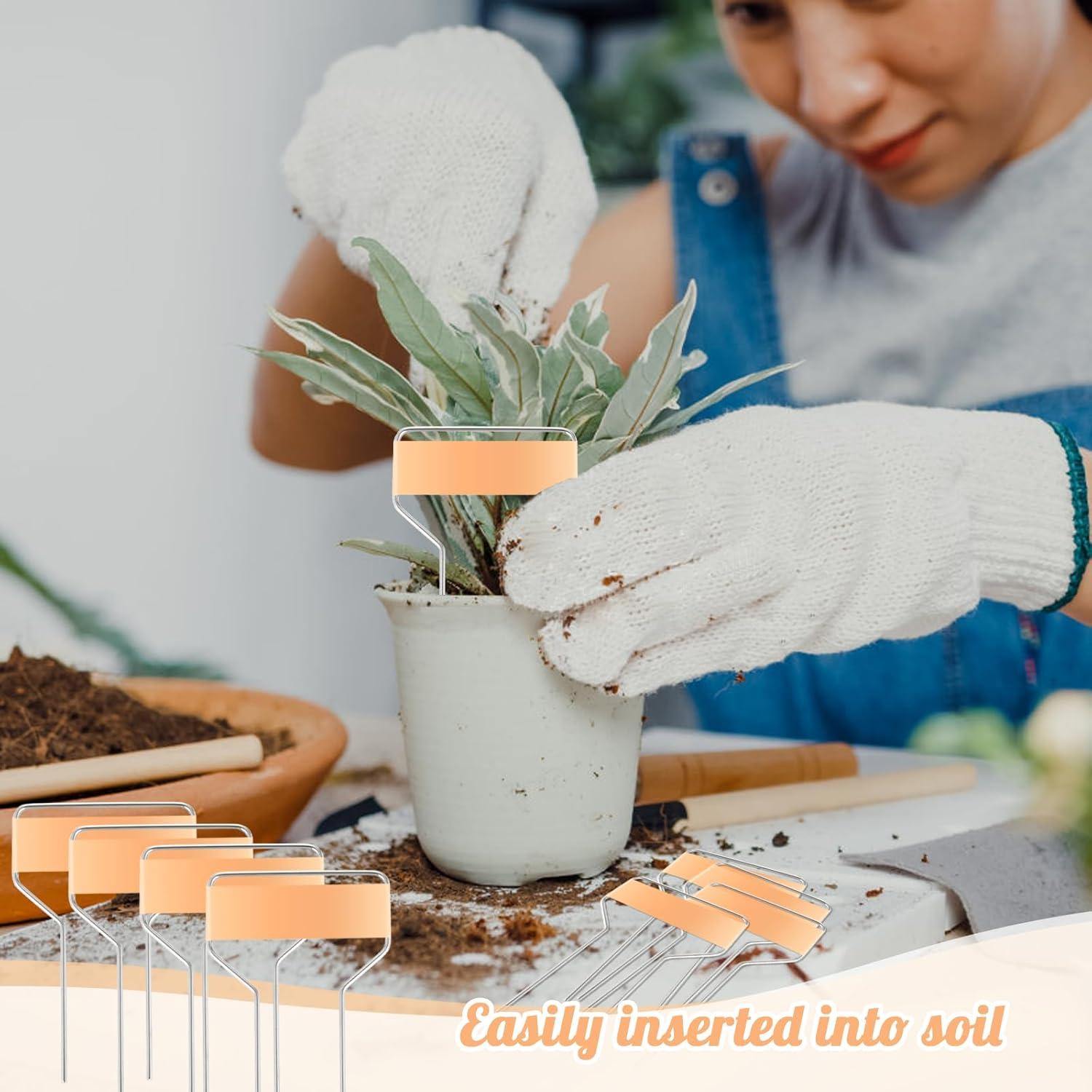 60 Etiquetas de Plantas de Cobre Retainbre 10.16 cm Impermeables