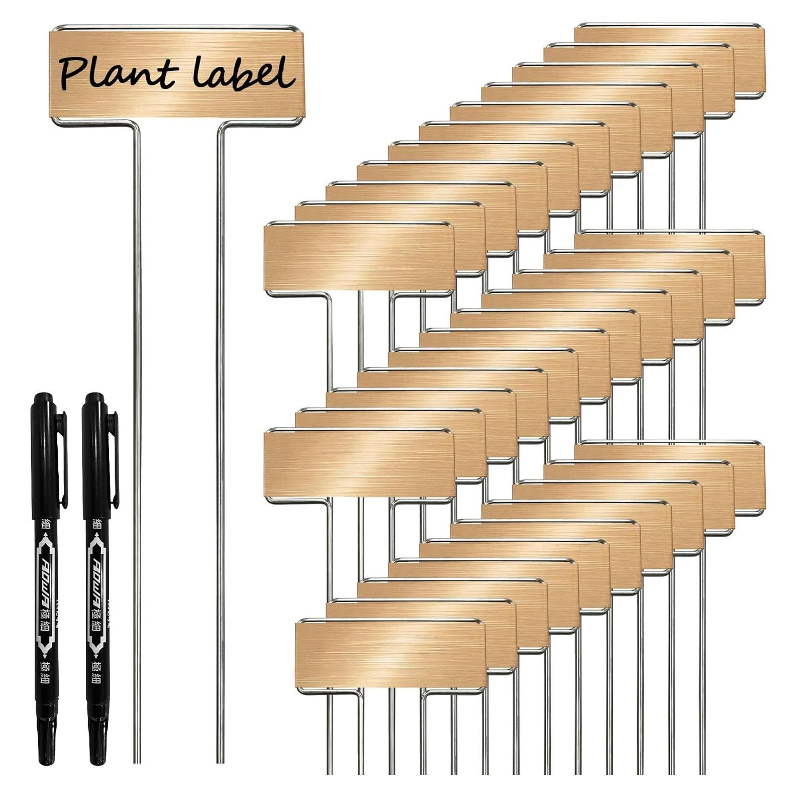 33 Estacas de Jardín de Acero Galvanizado CENNSIOQP con 2 Bolígrafos