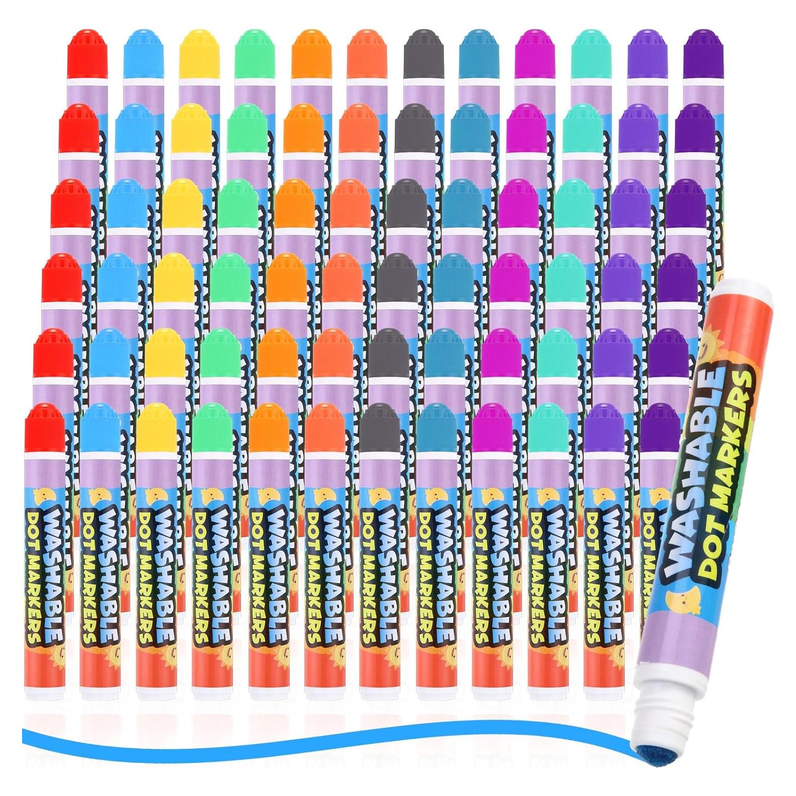 Set de 72 Marcadores de Puntos Lavables Crtiin 12 Colores