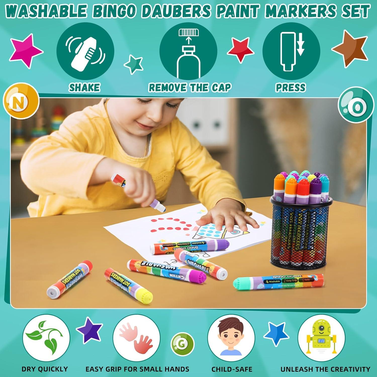 Set de 72 Marcadores de Puntos Lavables Crtiin 12 Colores