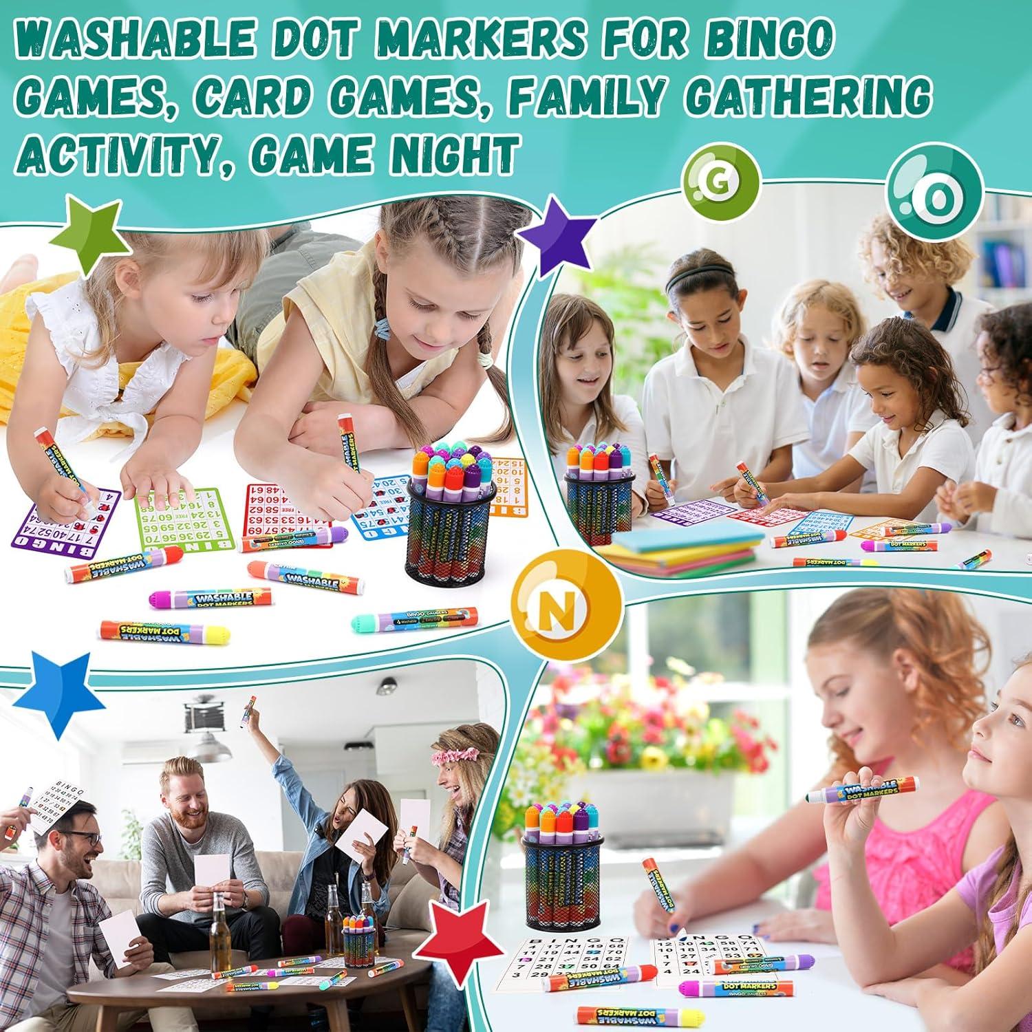 Set de 72 Marcadores de Puntos Lavables Crtiin 12 Colores