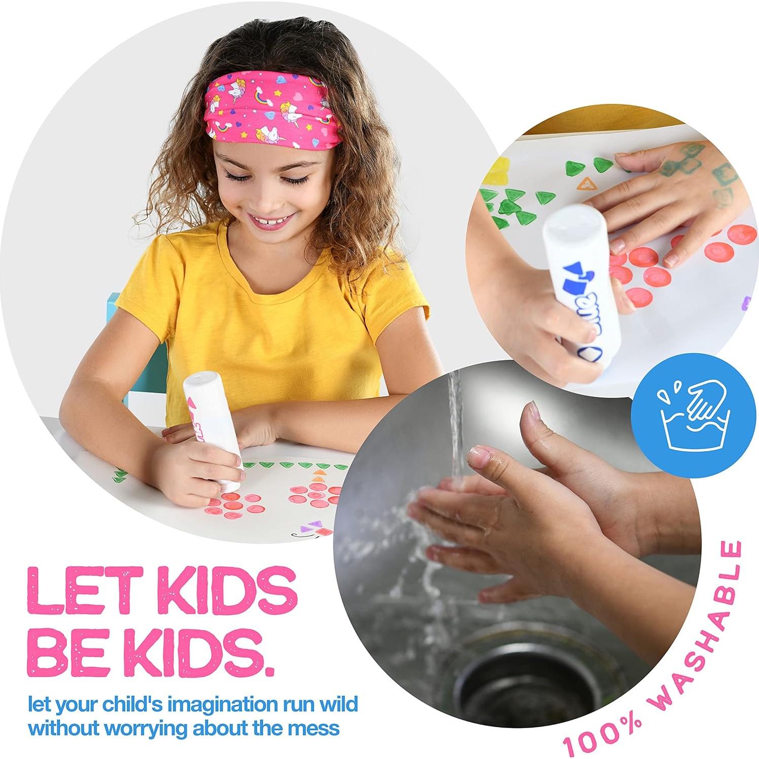 Marcadores de Puntos Lavables ZagGit - Paquete de 8 Colores