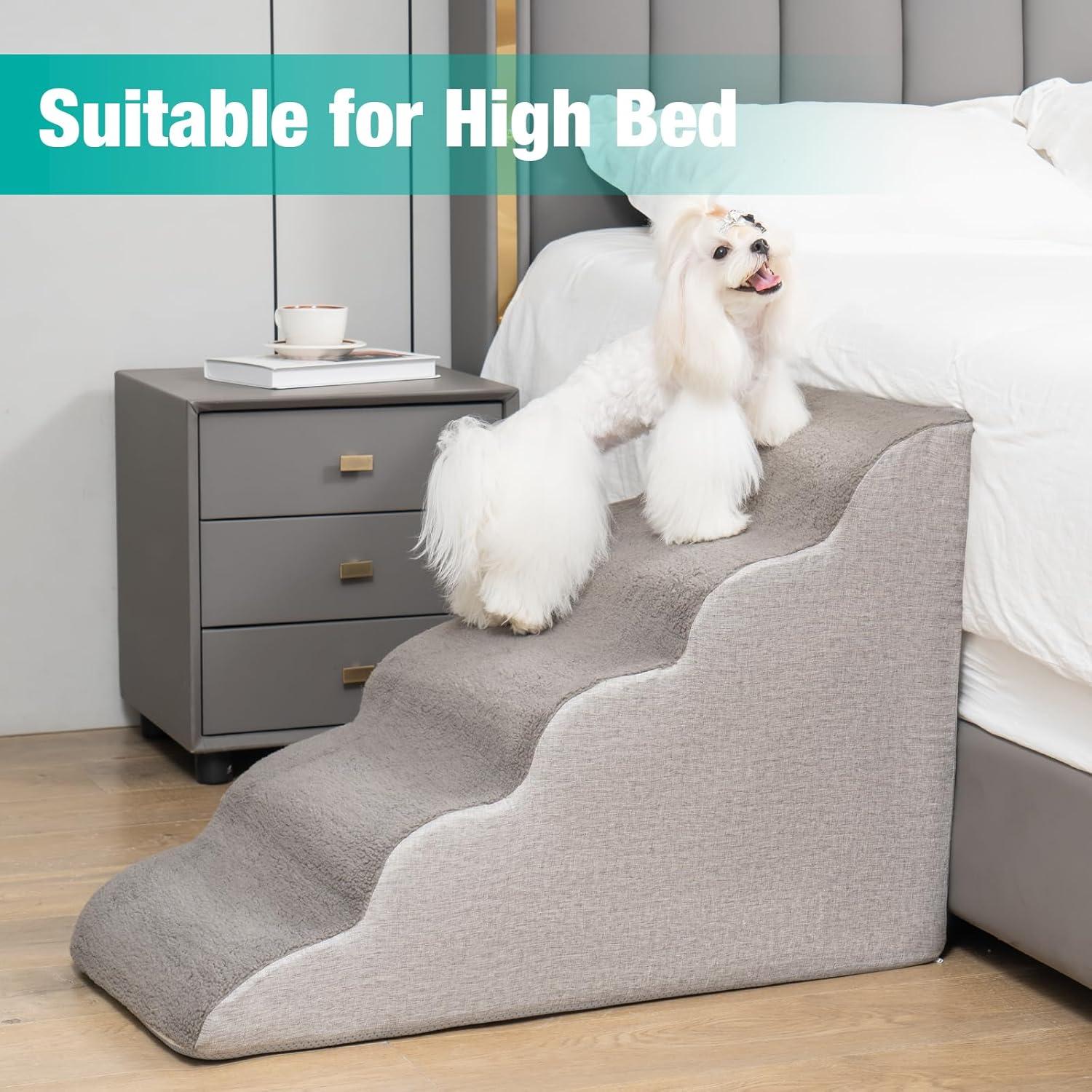 Escaleras para Perros Uross 5 Niveles Antideslizantes Gris