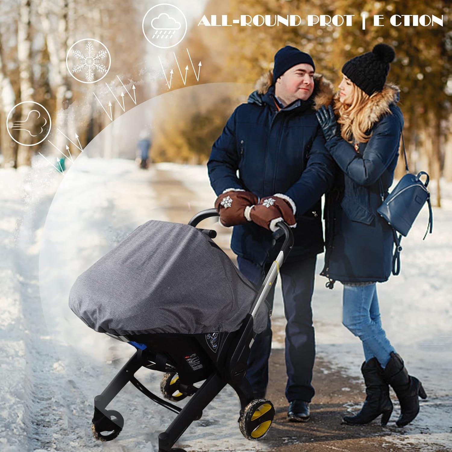 Cubierta de Lluvia Universal para Asiento de Coche Bebé Gris