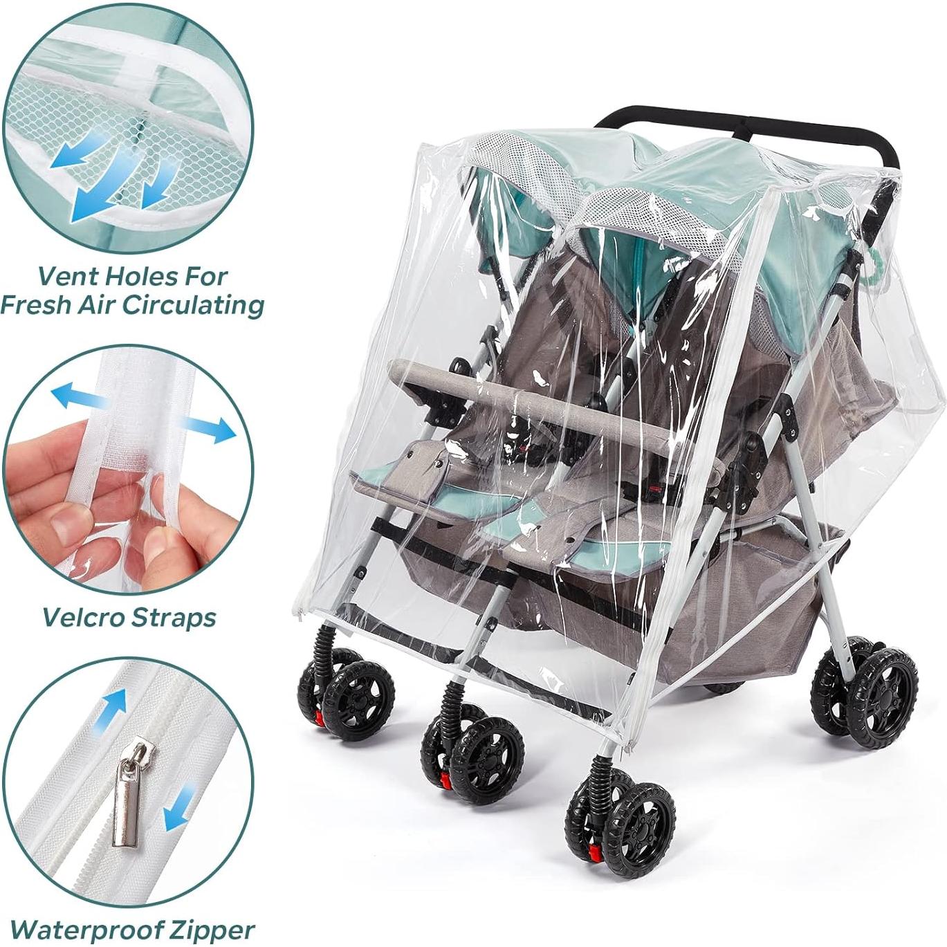 Cubierta para Cochecito Doble PAHTTO Impermeable Universal